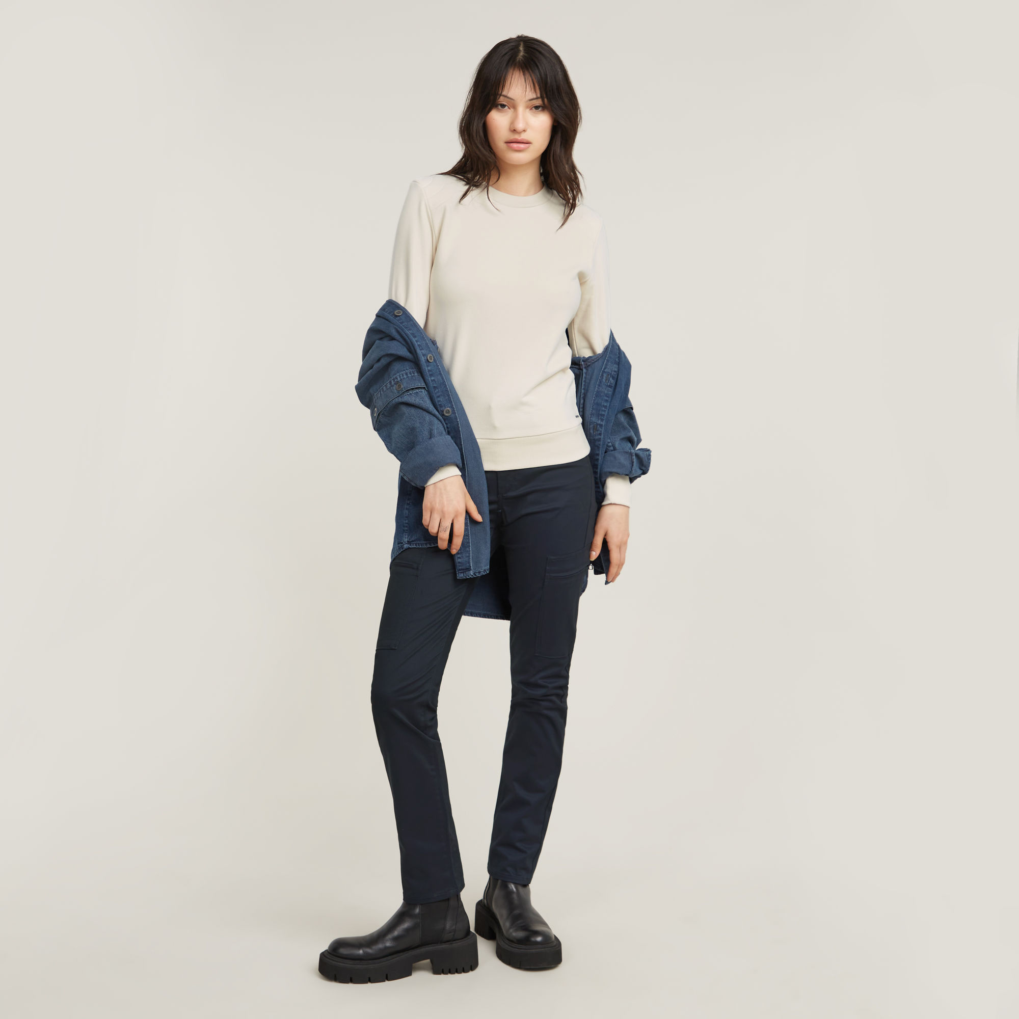 G-Star RAW Skinny Cargo Broek 2.0 Donkerblauw Dames