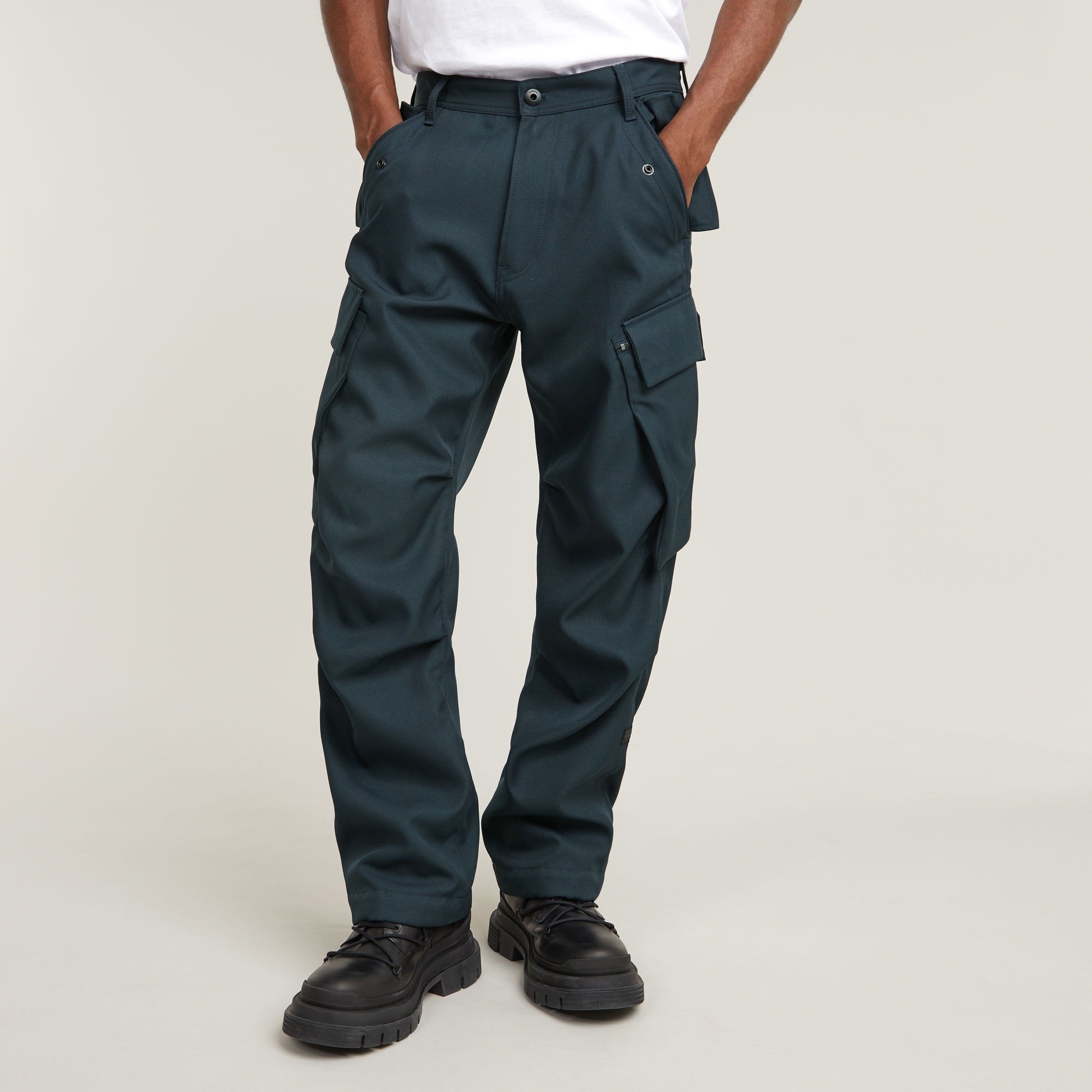 

R-3N Regular Straight Cargo Pants - Dark blue - Men