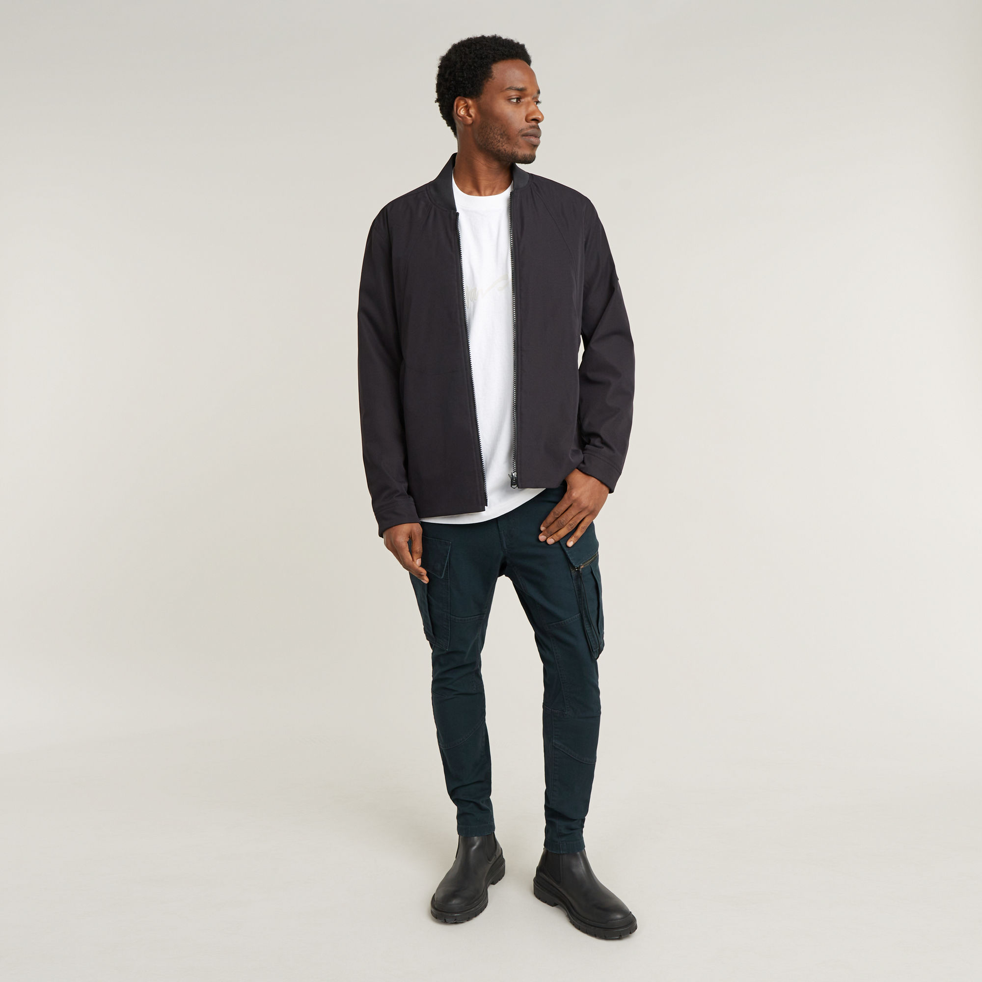 G-Star RAW Zip Pocket 3D Skinny Cargo Broek 2.0 Donkerblauw Heren