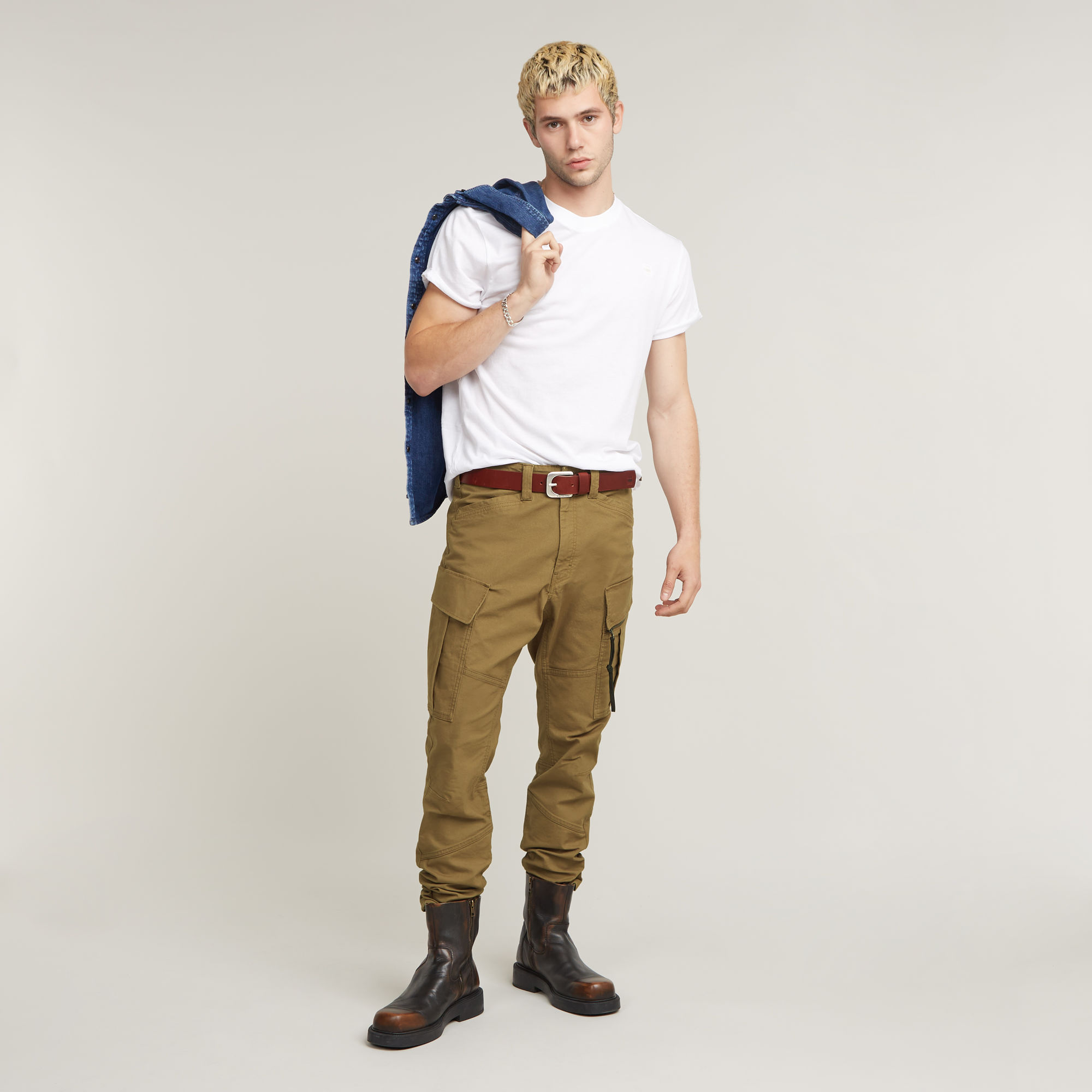 G-Star RAW Zip Pocket 3D Skinny Cargo Broek 2.0 Bruin Heren