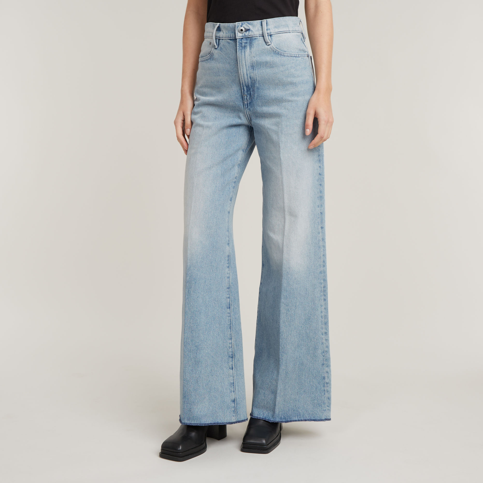 Deck Ultra High Wide Leg Jeans - Hellblau - Damen