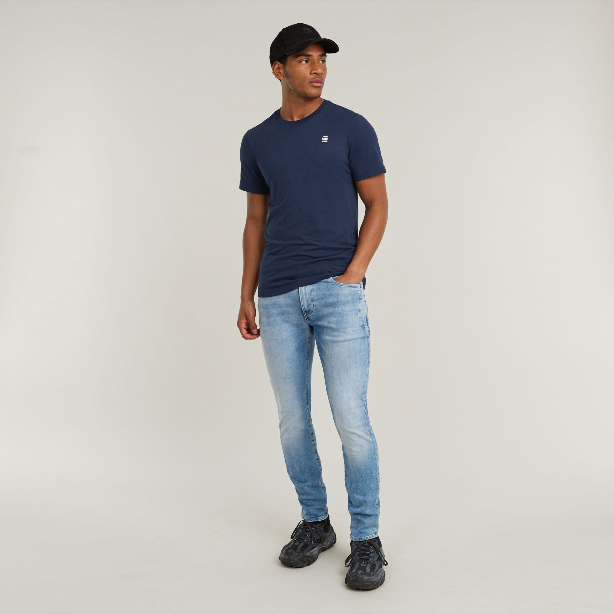 G-Star RAW GRAW Slim T-Shirt Donkerblauw Heren