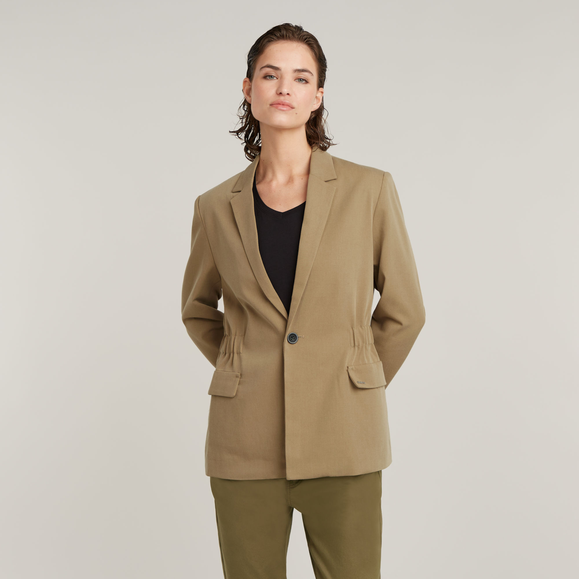 

Blazer Elastic Waist - Beige - Women