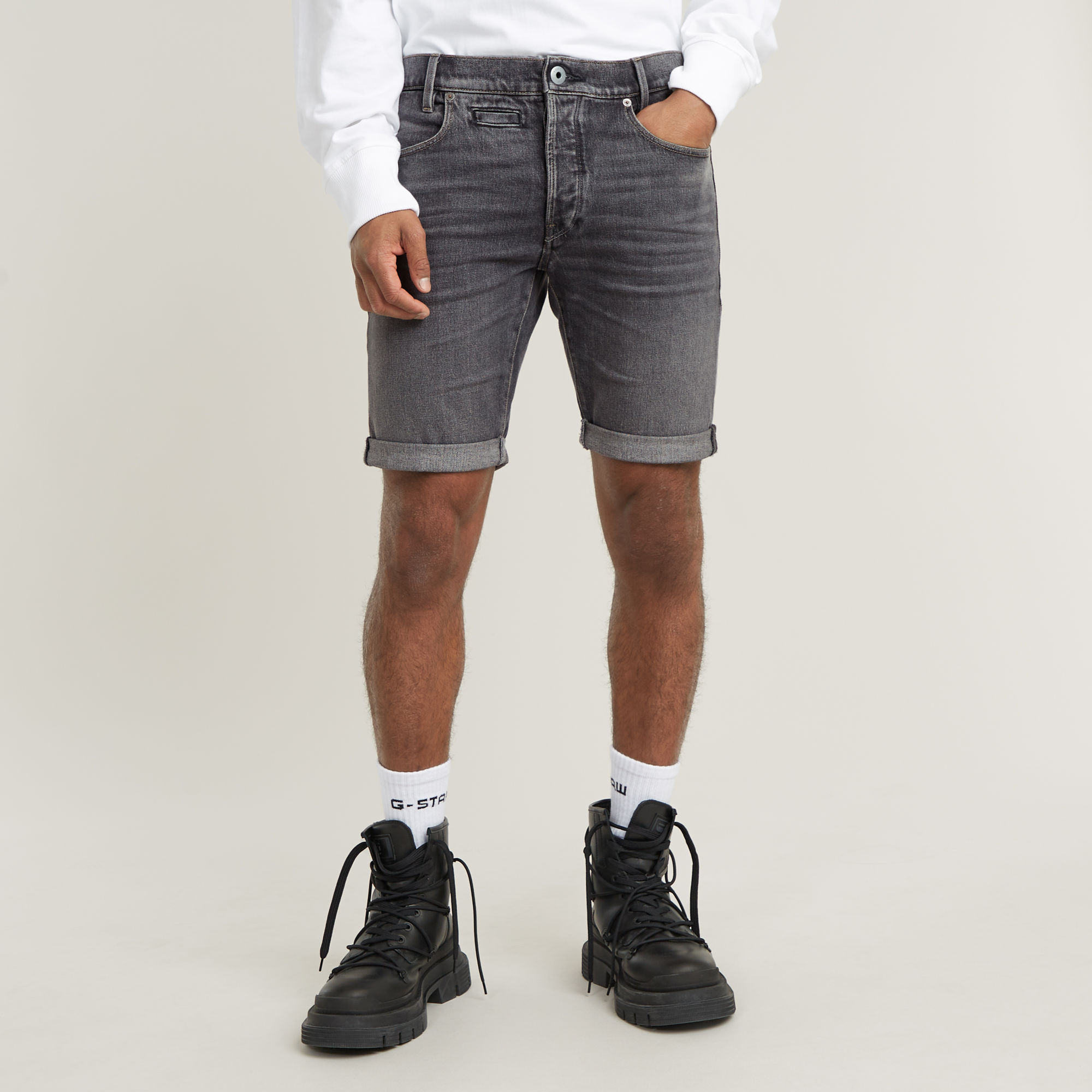 

D-Staq 5-Pocket Denim Short - Grijs - Heren