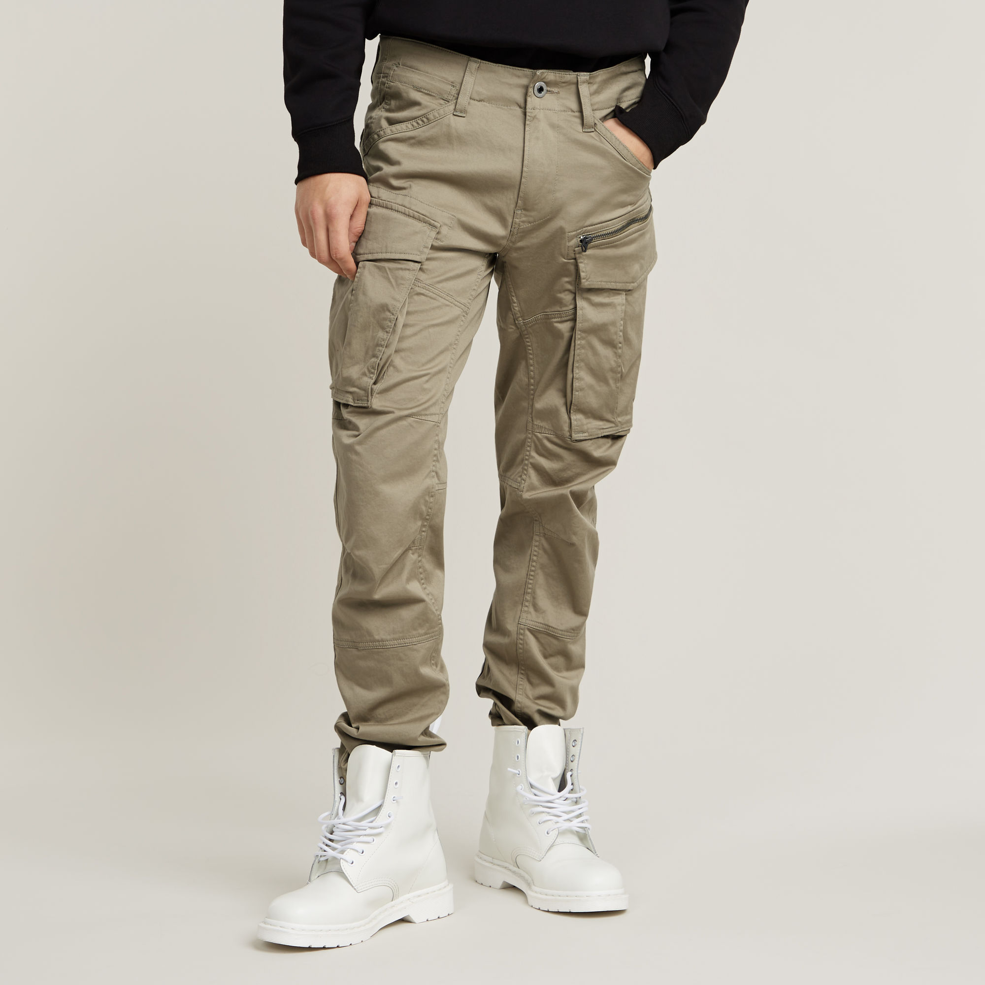 

Rovic Zip 3D Regular Tapered Pants - Beige - Men