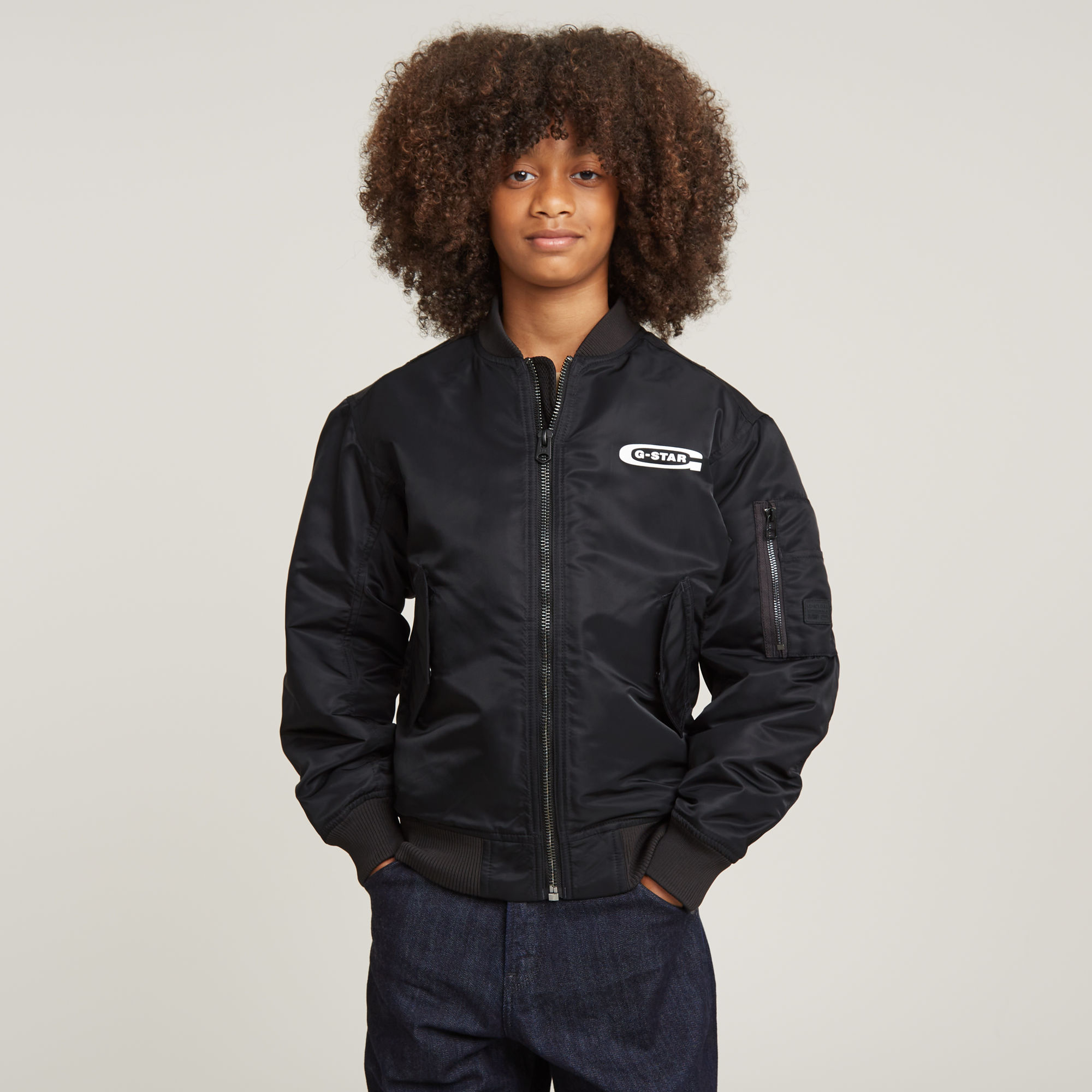 Jungen Bomber Jacke - Schwarz - jungen