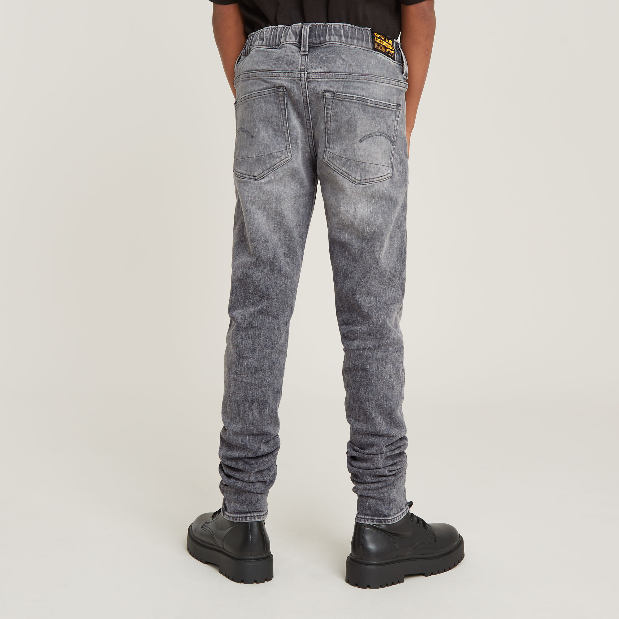 G-Star RAW Jongens 3301 Slim Pull-Up Jeans Grijs jongens