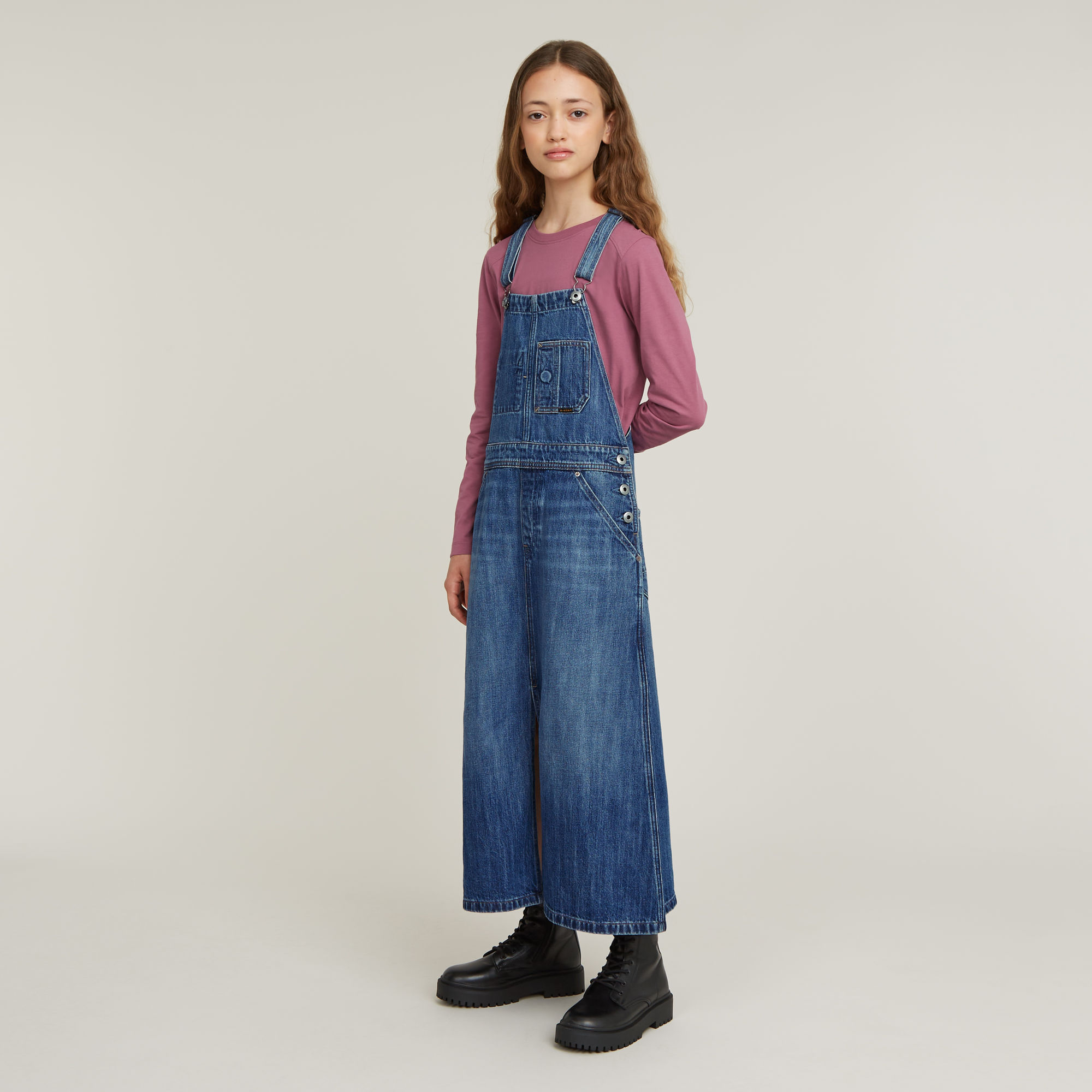 G-Star RAW Meisjes Tuinbroek Jurk Long Midden blauw meisjes
