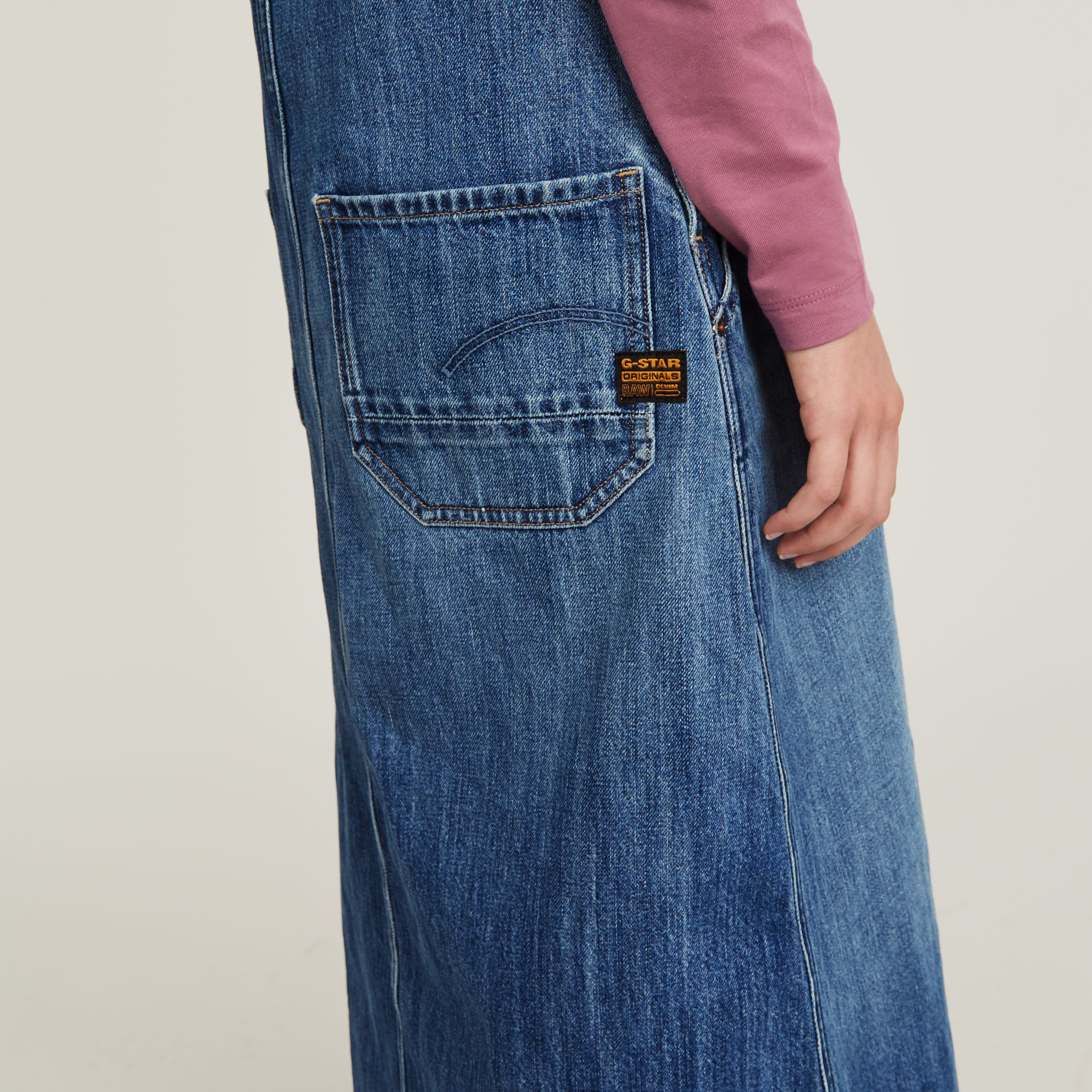 G-Star RAW Meisjes Tuinbroek Jurk Long Midden blauw meisjes