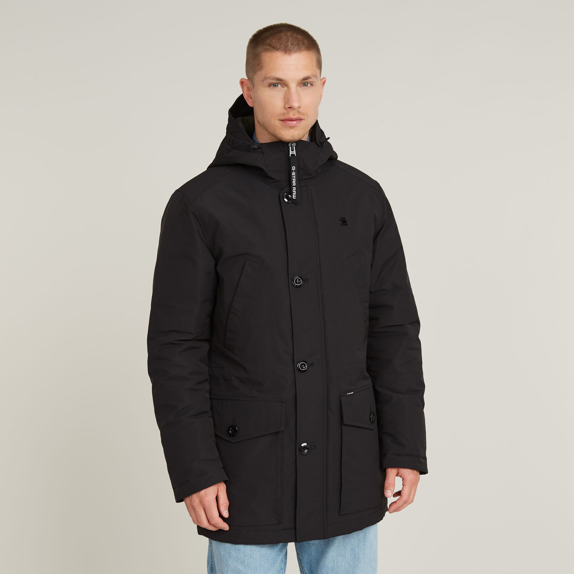 

Vodan Padded Hooded Parka - Black - Men