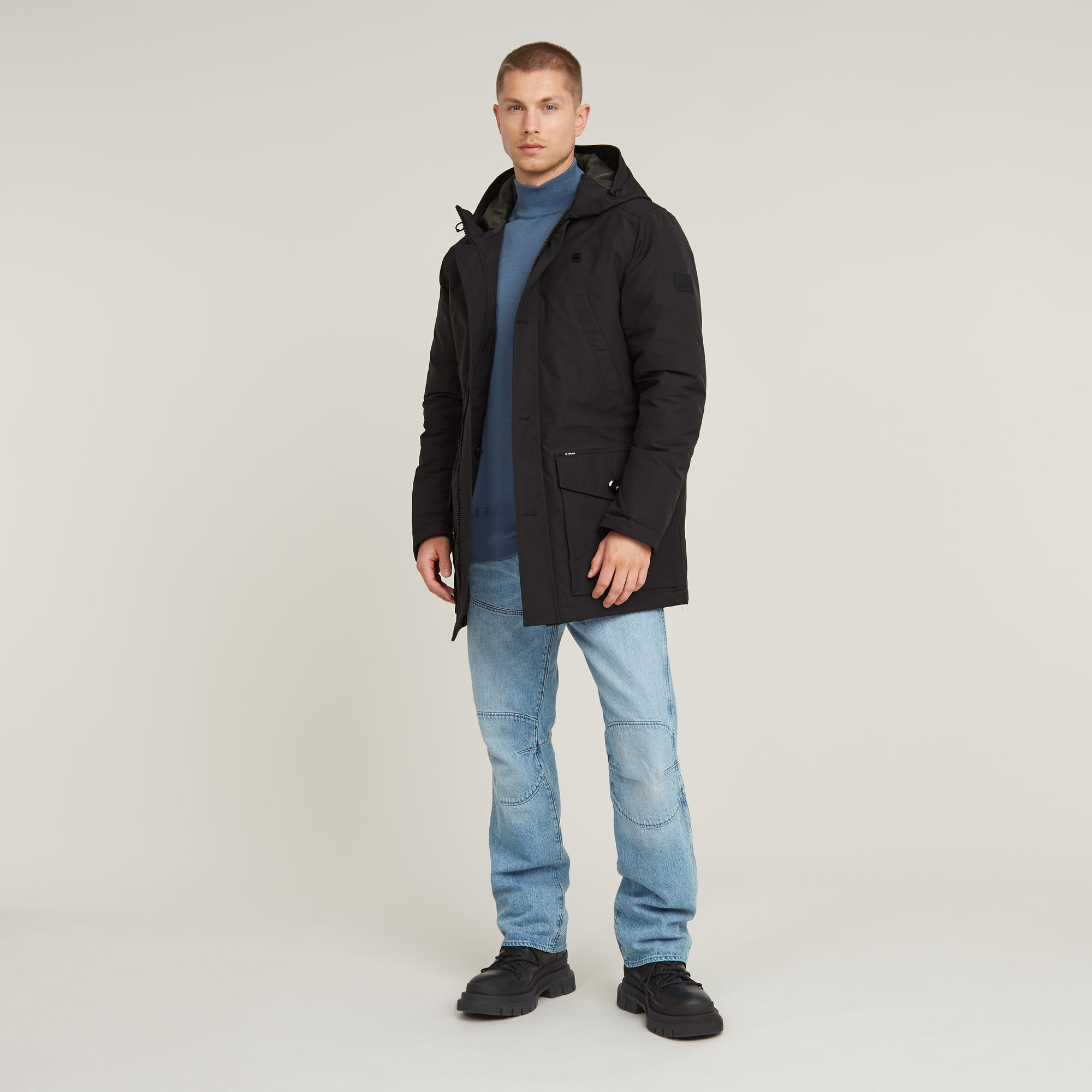 G-Star RAW Vodan Gewatteerde Parka Met Capuchon Zwart Heren