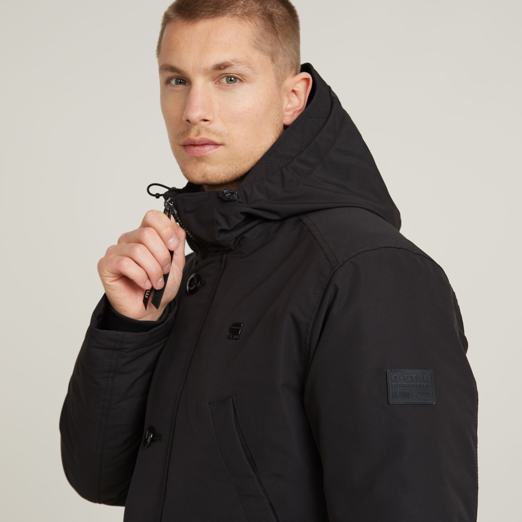 G-Star RAW Vodan Gewatteerde Parka Met Capuchon Zwart Heren