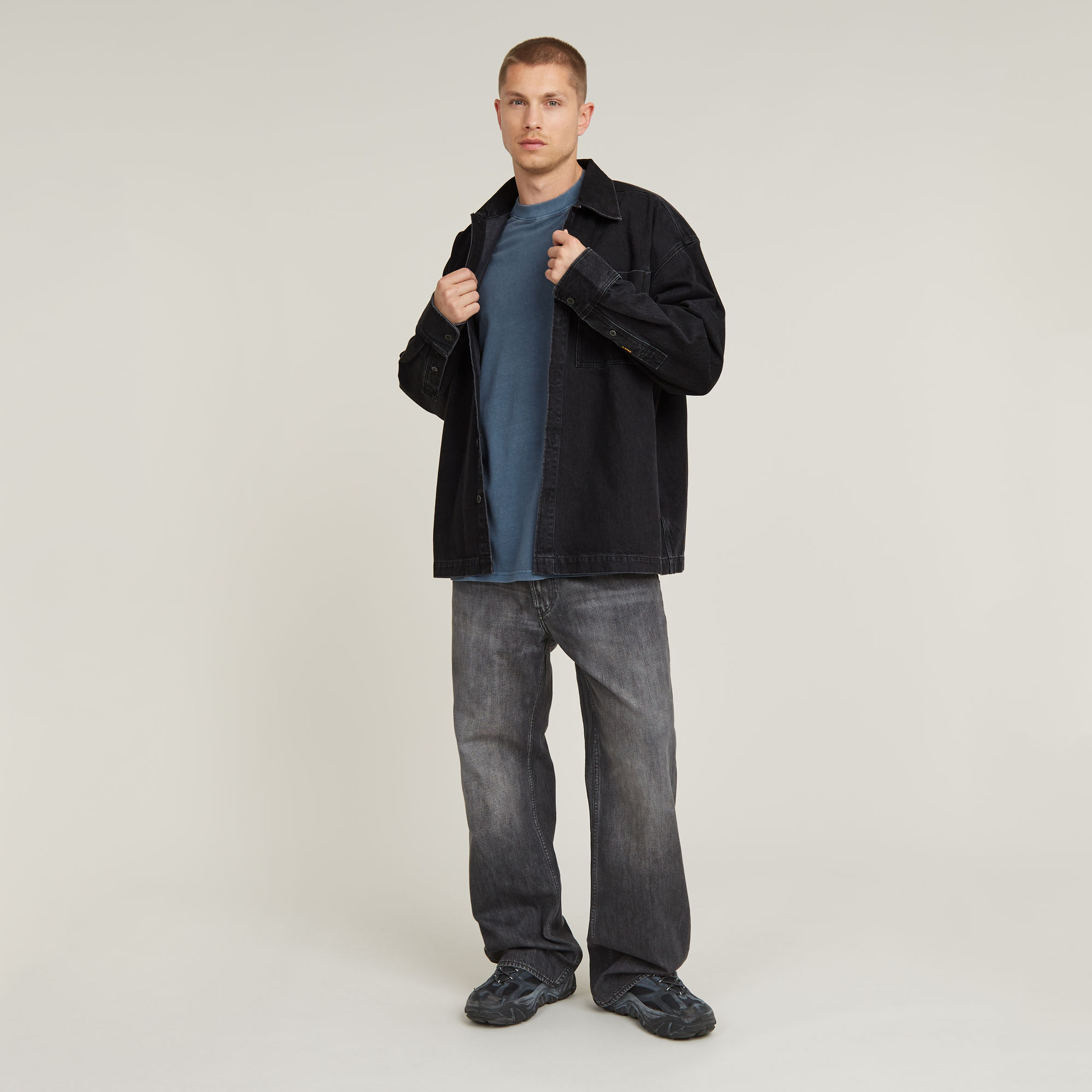 G-Star RAW Pigment Dye Loose T-Shirt Midden blauw Heren