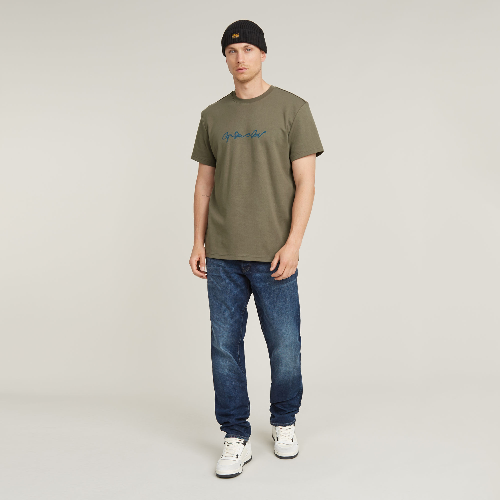 G-Star RAW G-Script T-Shirt Bruin Heren