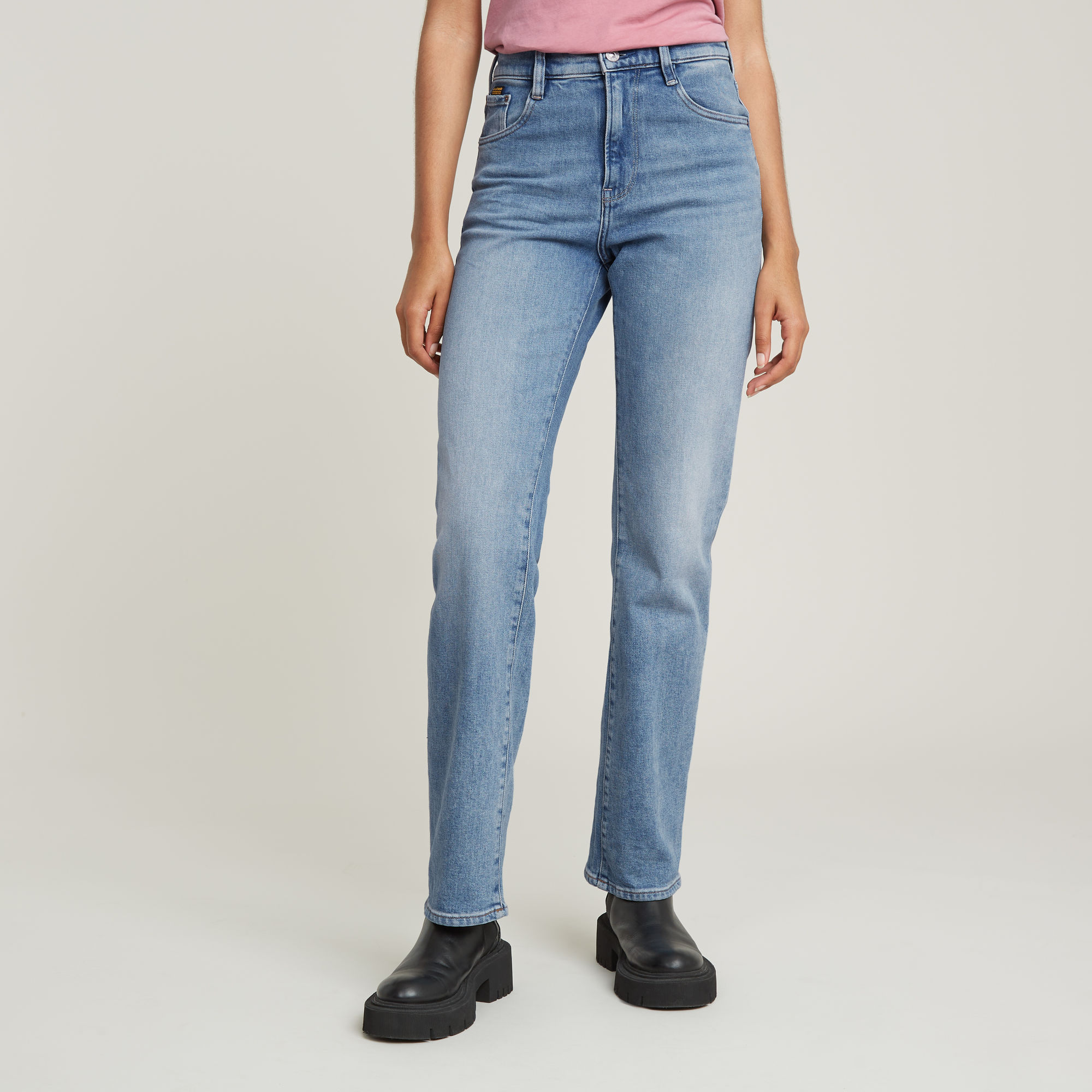 G-Star RAW Viktoria High Straight Jeans Lichtblauw Dames