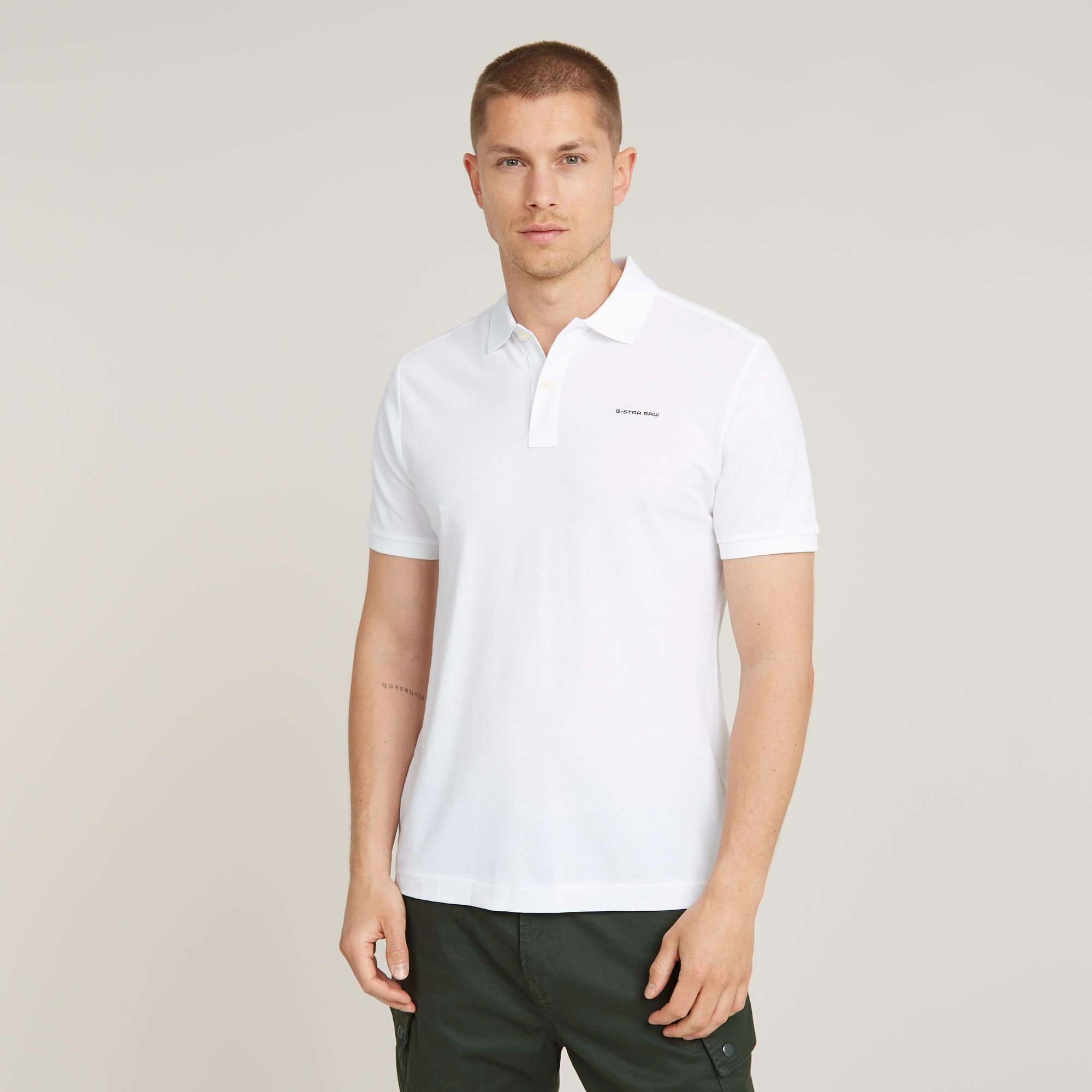 

Oluv Slim Polo - White - Men