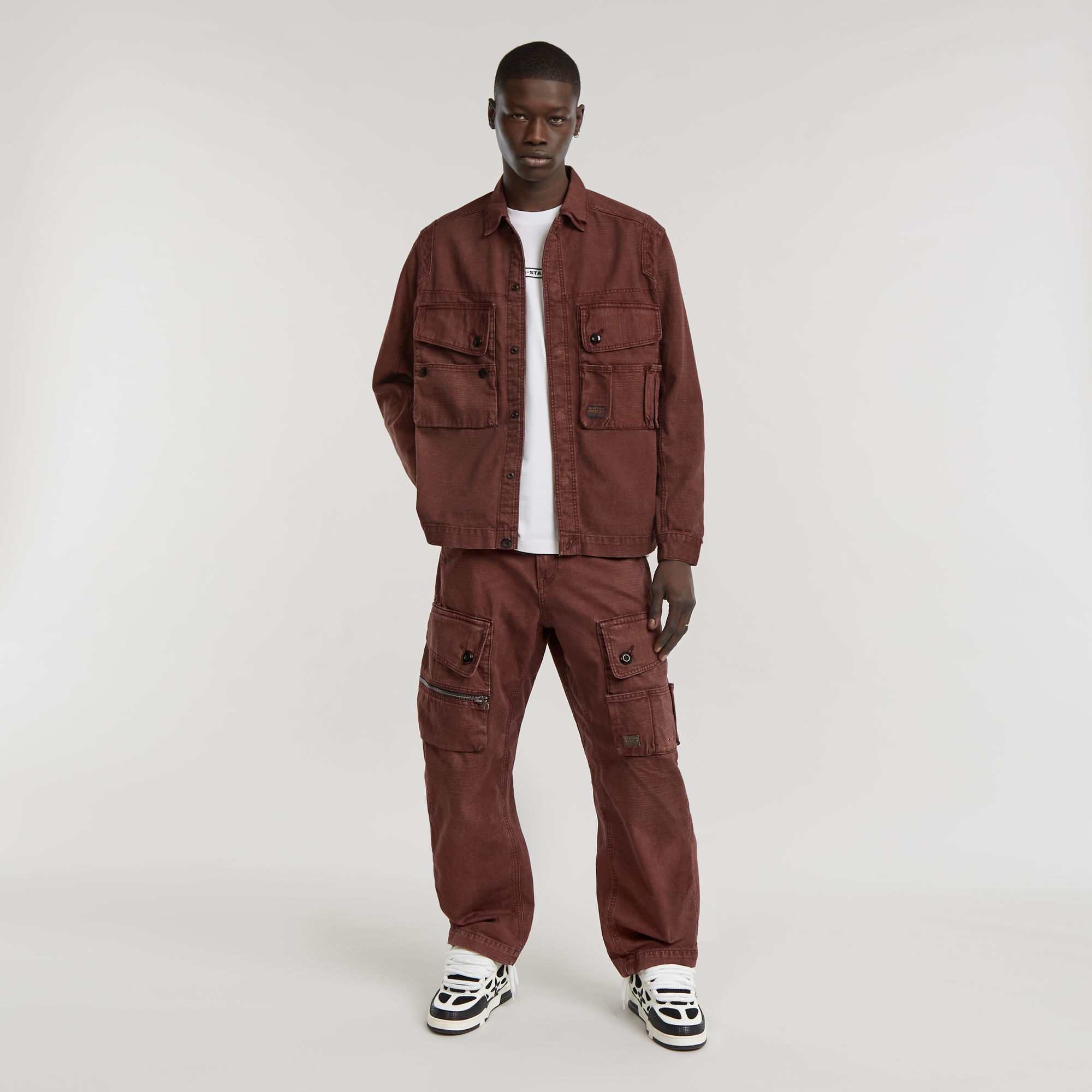 G-Star RAW Utility Overshirt Bruin Heren