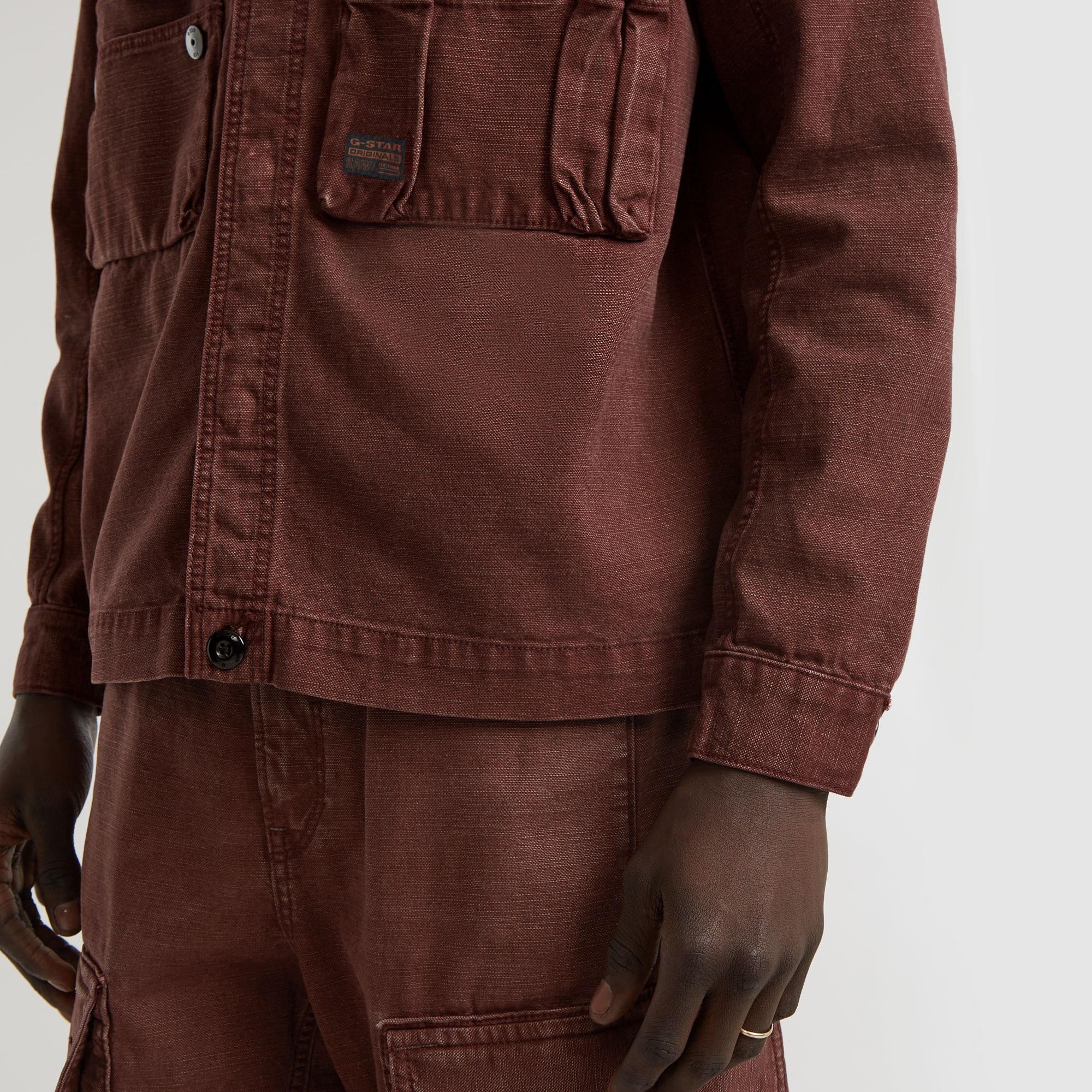 G-Star RAW Utility Overshirt Bruin Heren