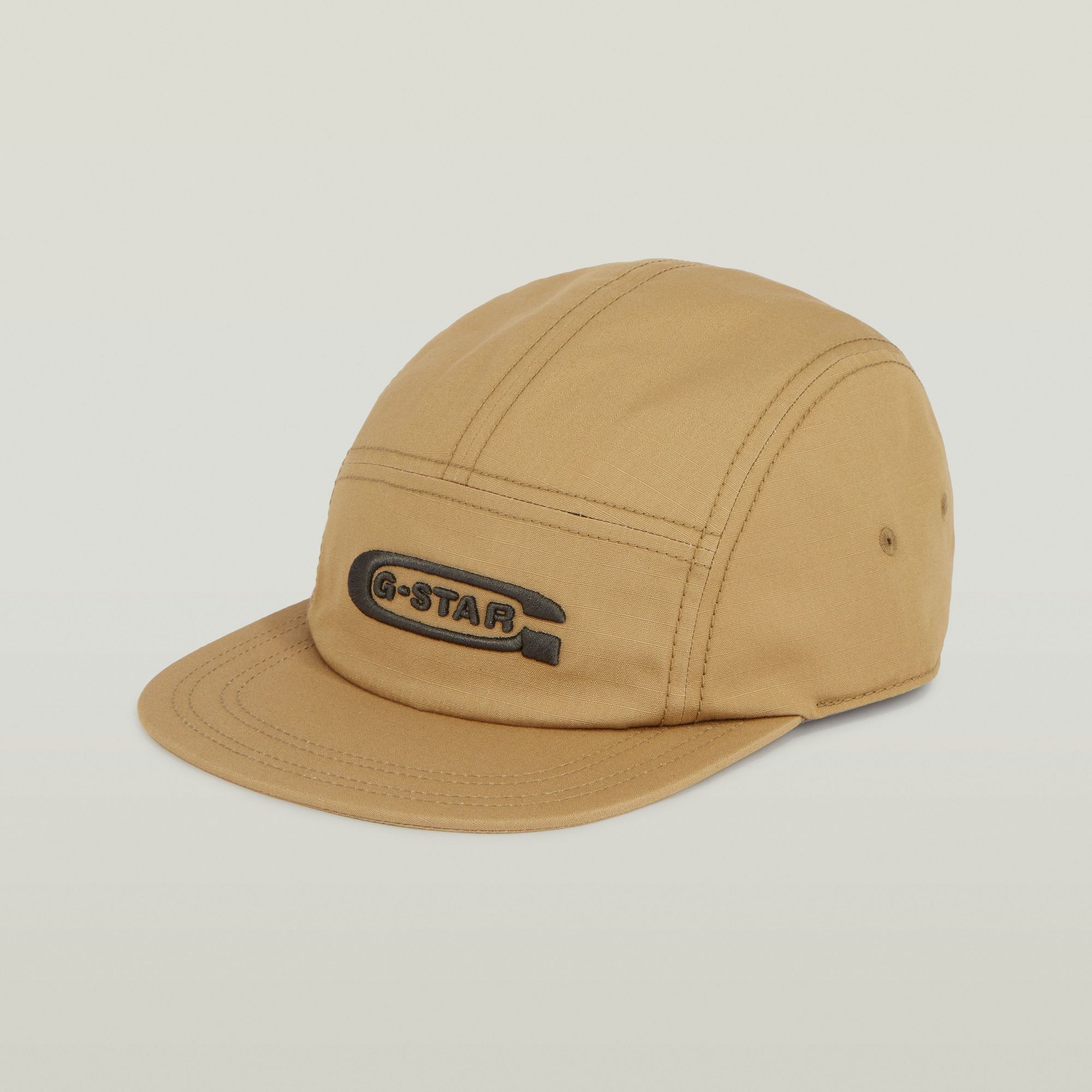 Flat Brim 5 Panel Cap - Braun - Herren