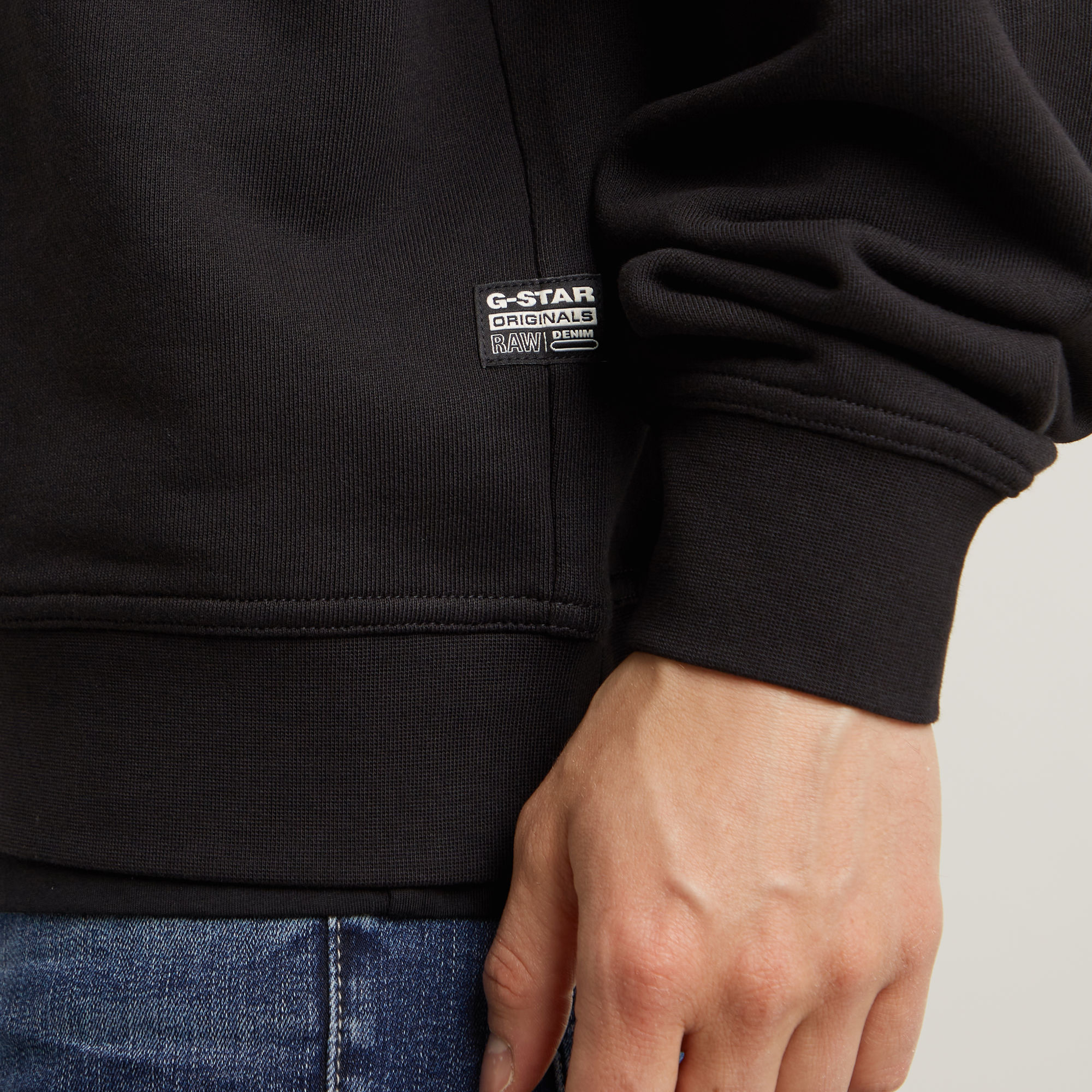 G-Star RAW Chenille G-Script Loose Sweater Zwart Heren