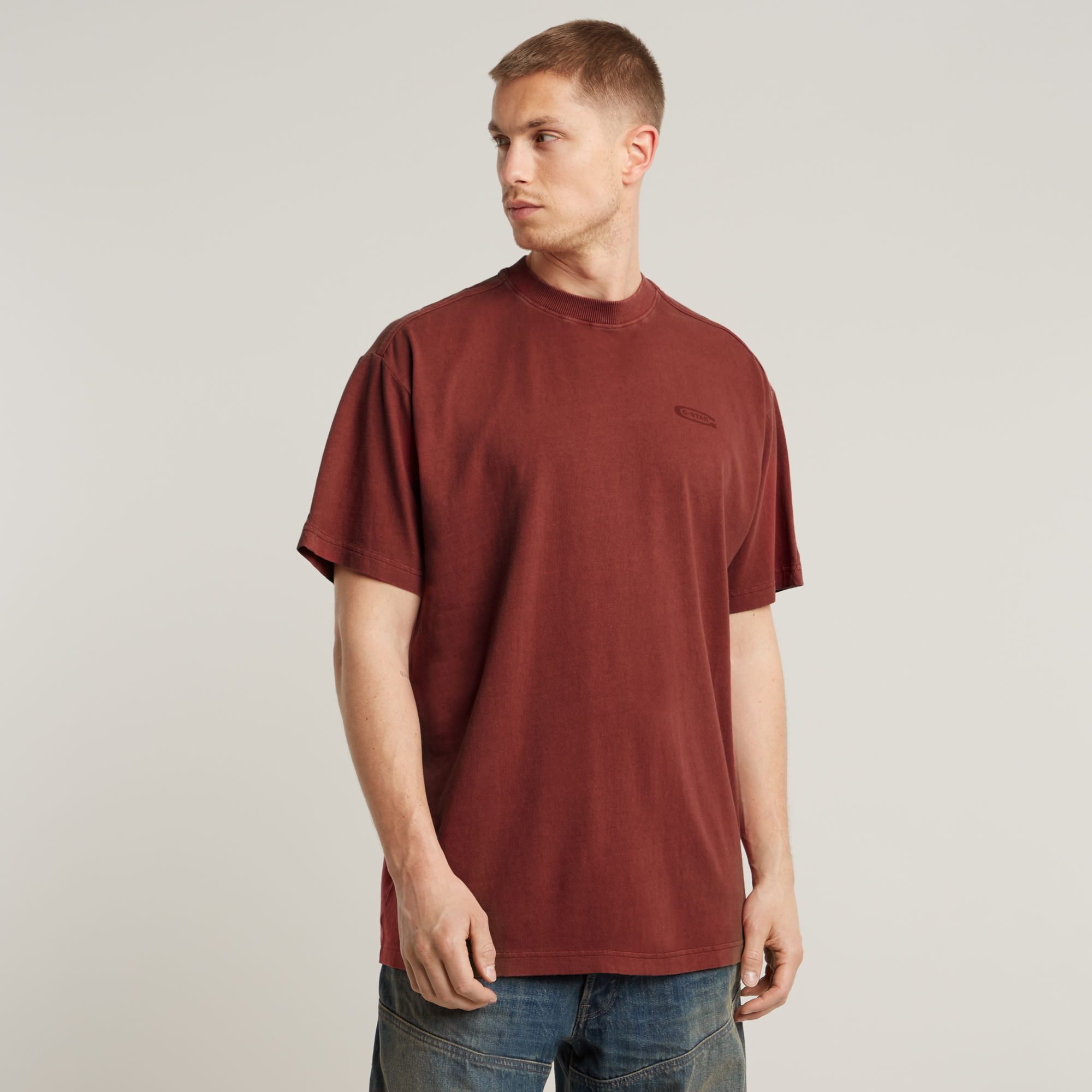 

Pigment Dye Loose T-Shirt - Red - Men