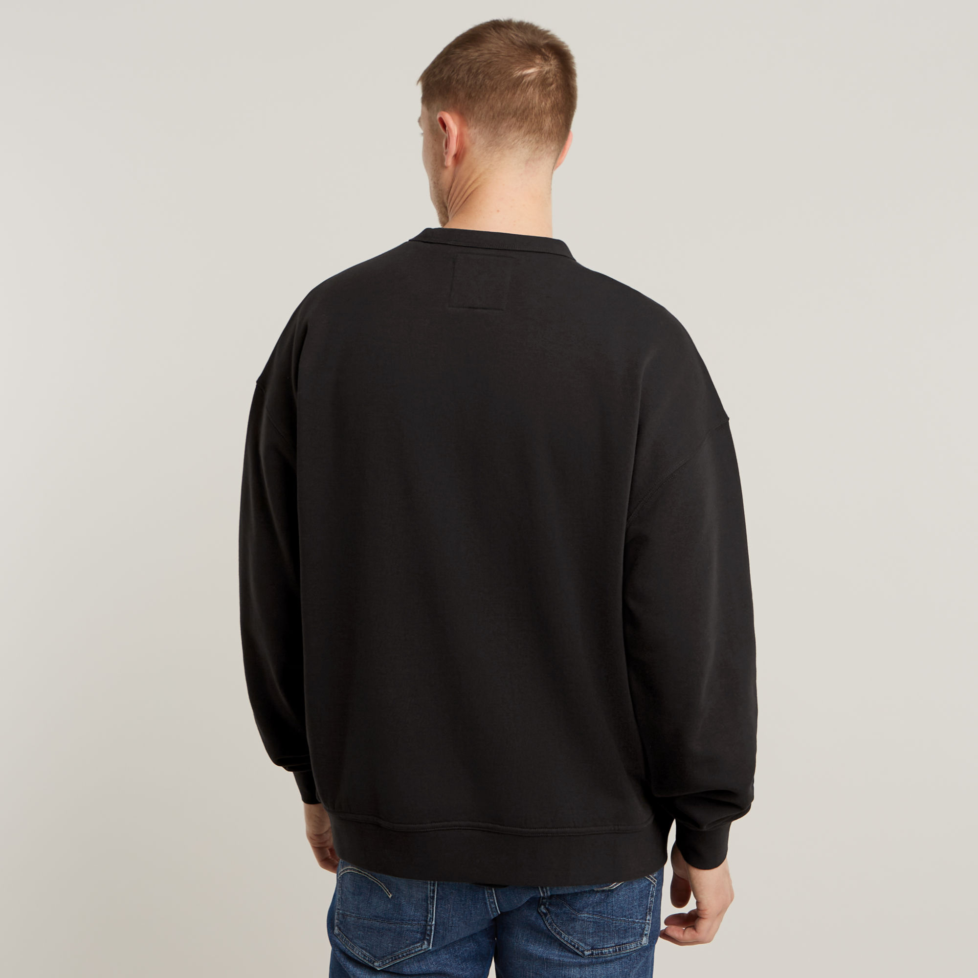 G-Star RAW Chenille G-Script Loose Sweater Zwart Heren