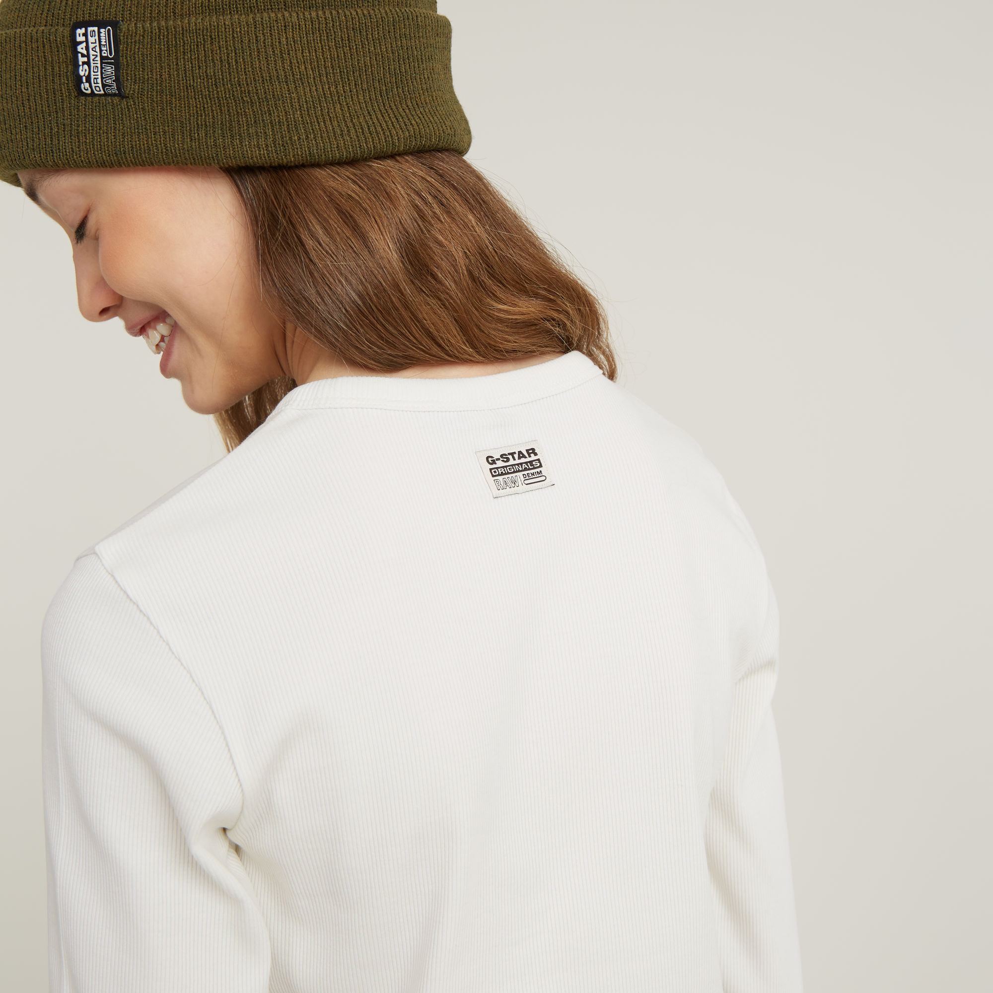 G-Star RAW Meisjes Top Slim Crop Wit meisjes