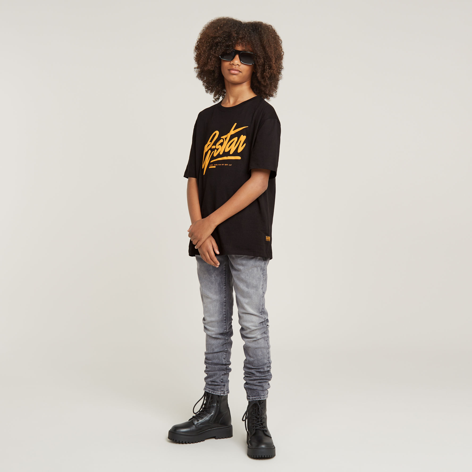 G-Star RAW Jongens T-Shirt Loose Zwart jongens