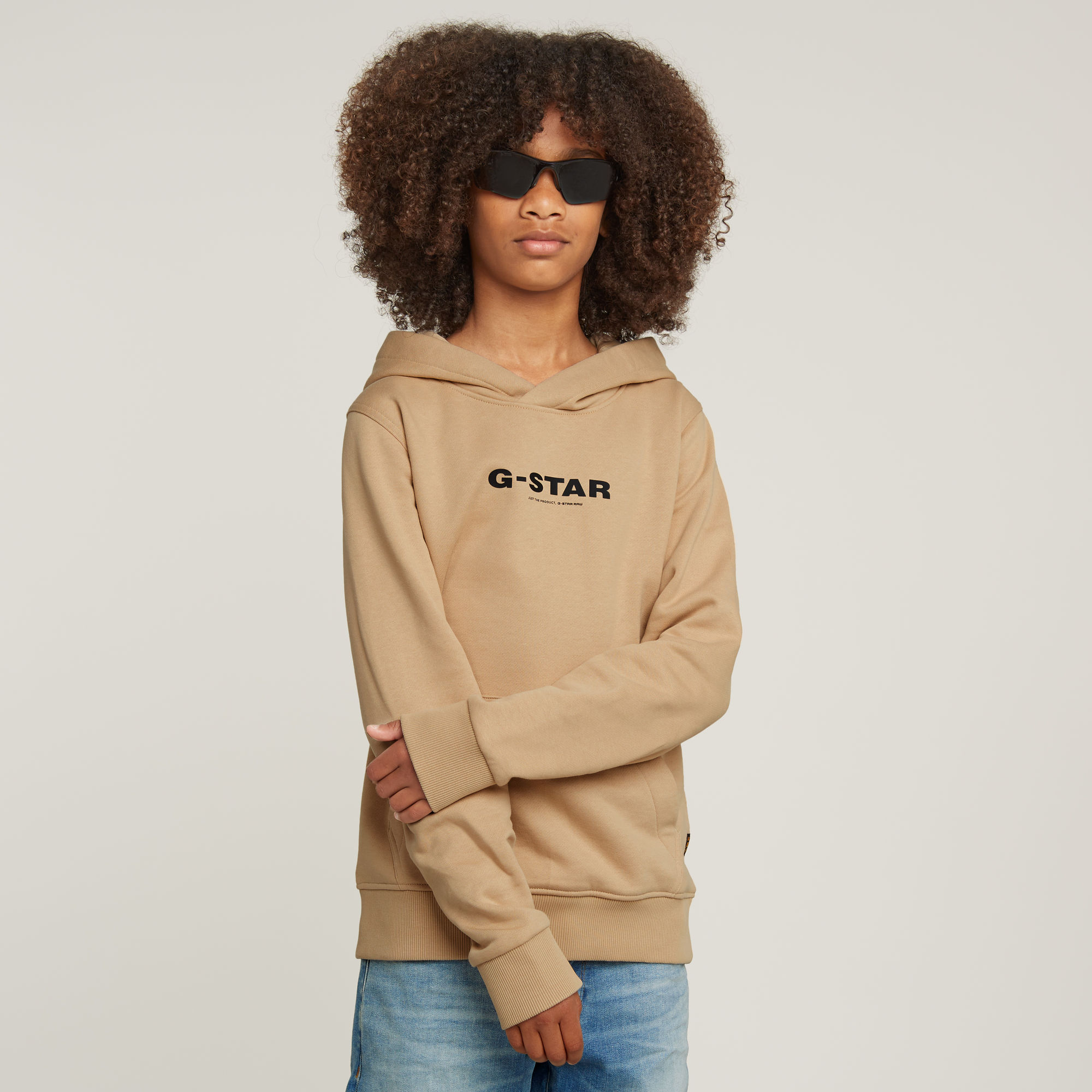 

Boys Hooded Sweater Regular - Beige - boys