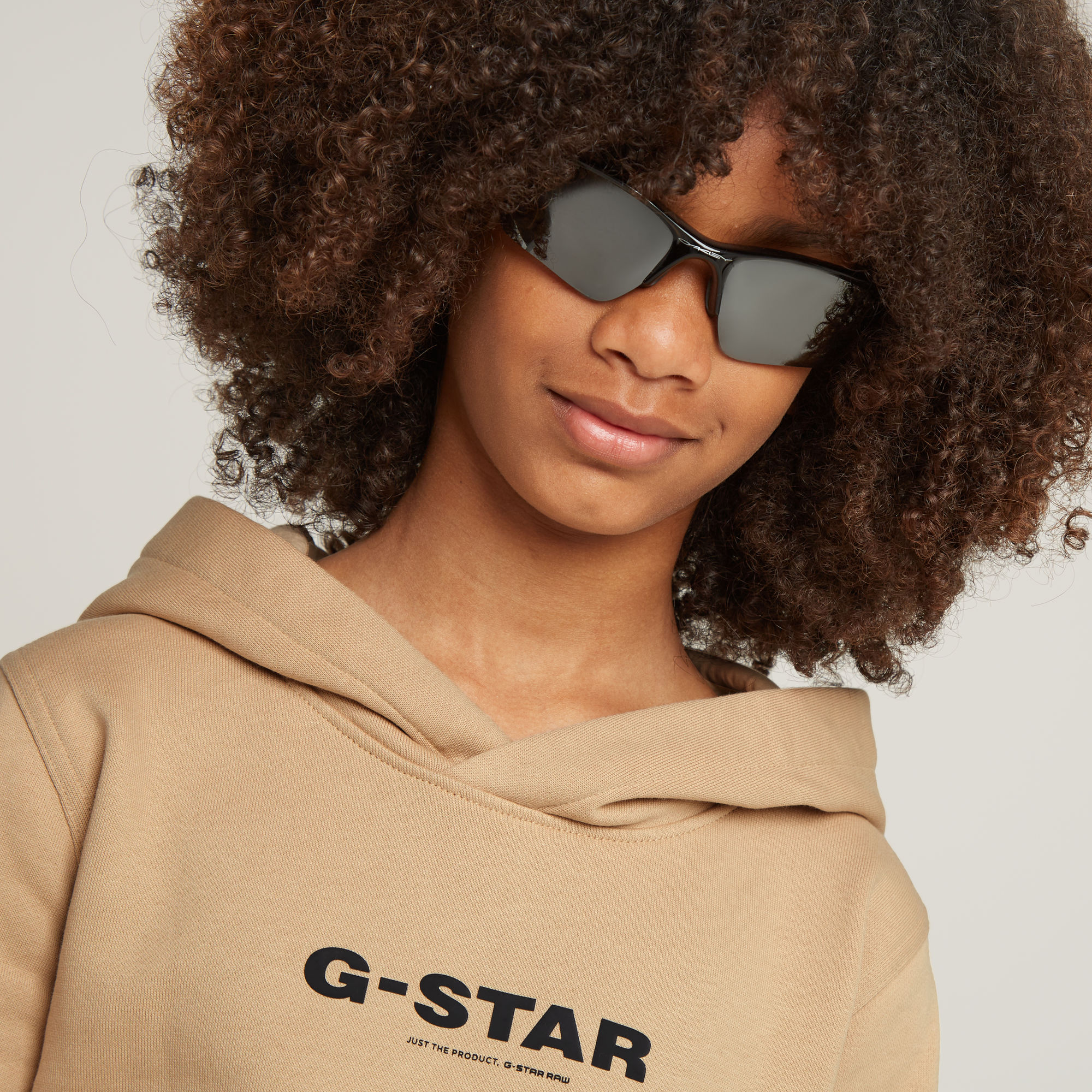 G-Star RAW Jongens Hoodie Regular Beige jongens