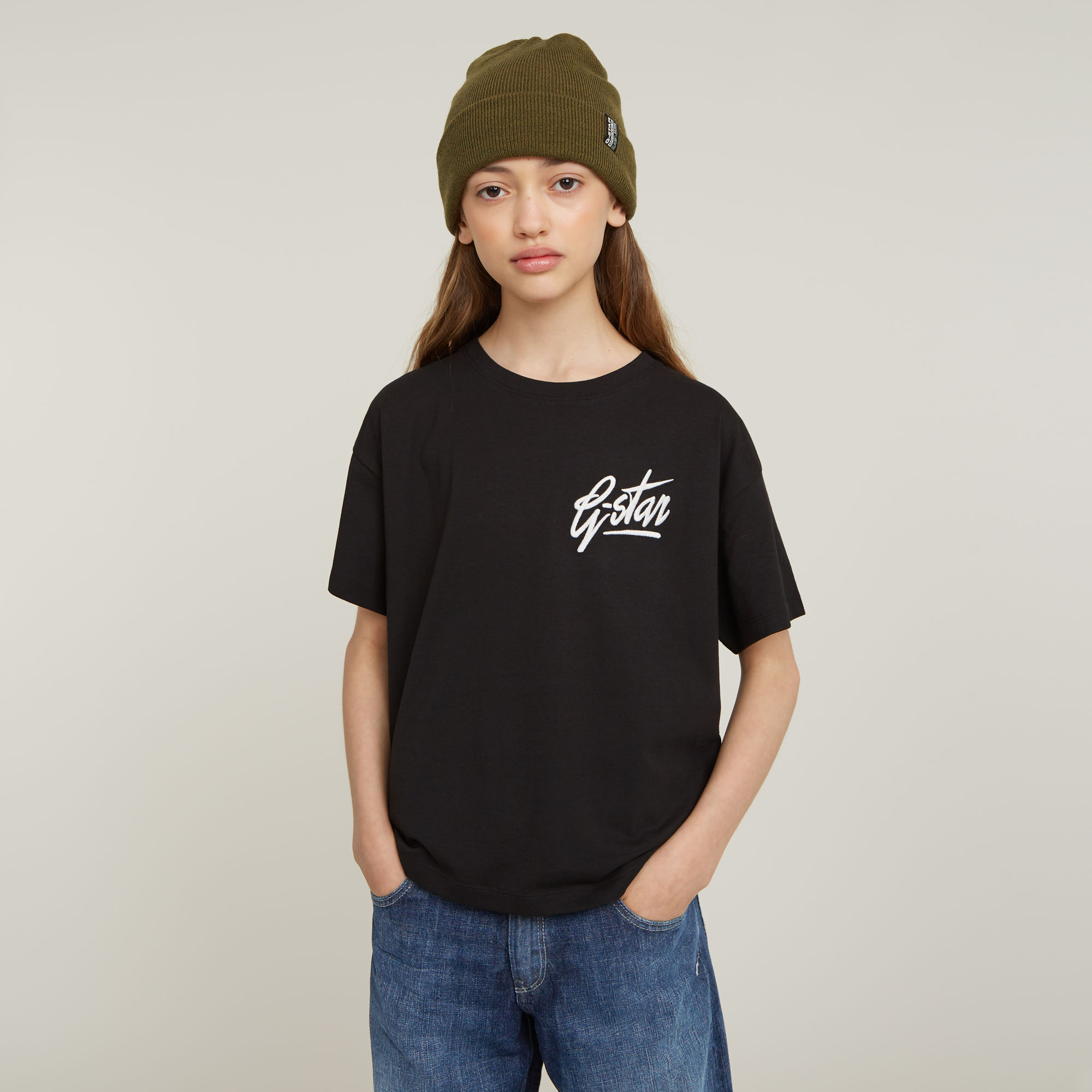 G-Star RAW Meisjes Top Loose Short Zwart meisjes