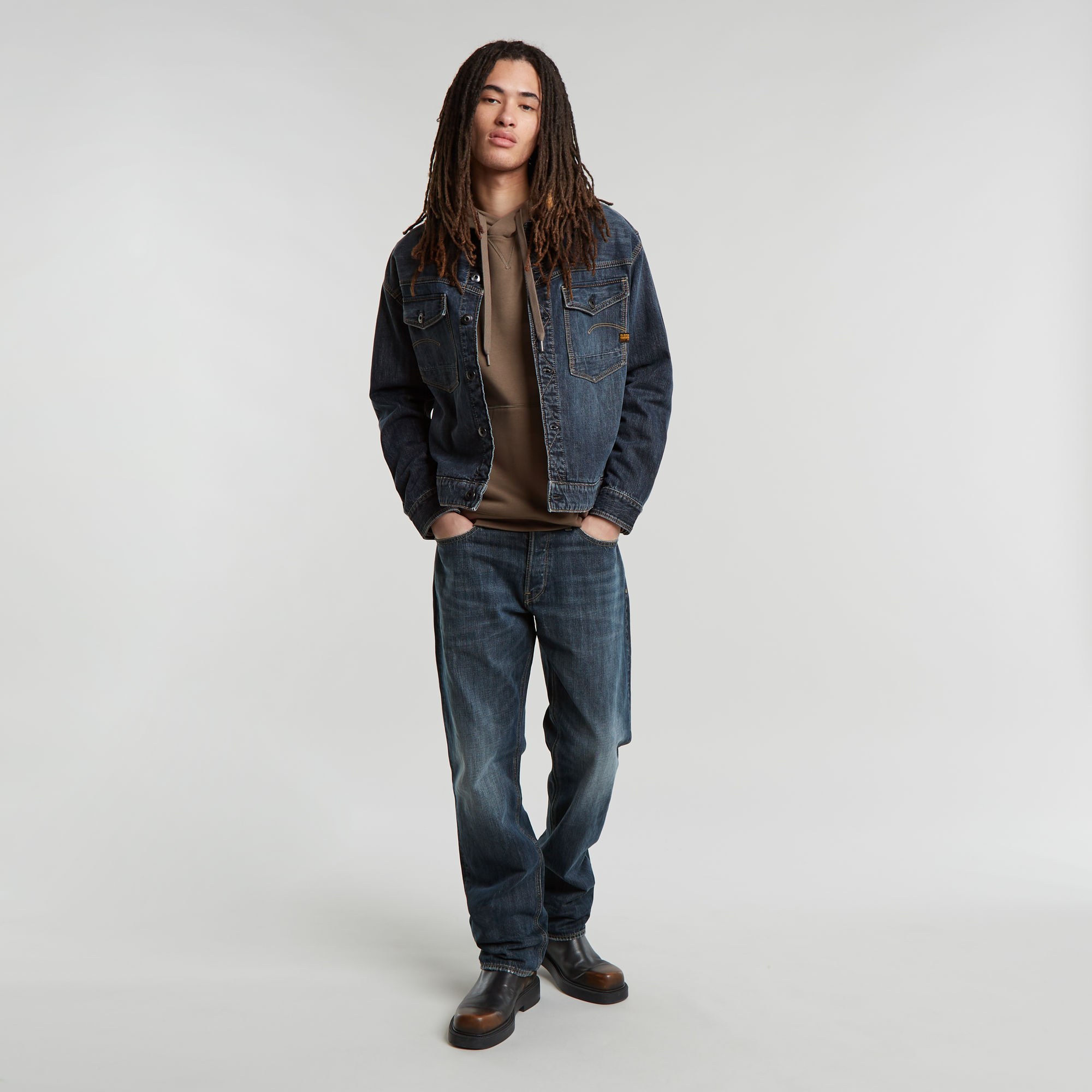 G-Star RAW Dakota Regular Straight Jeans Donkerblauw Heren