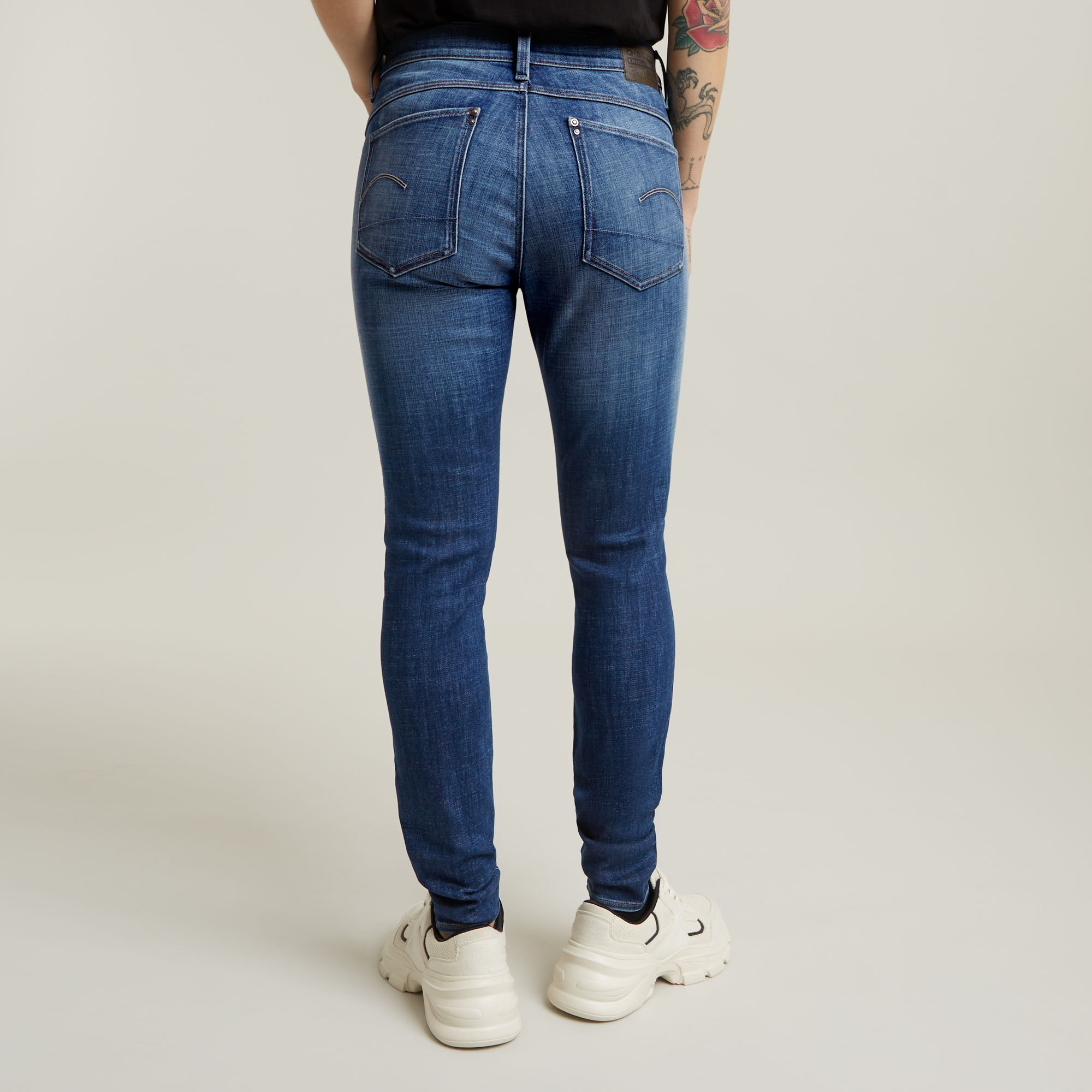 G-Star RAW Lhana Skinny Jeans Midden blauw Dames