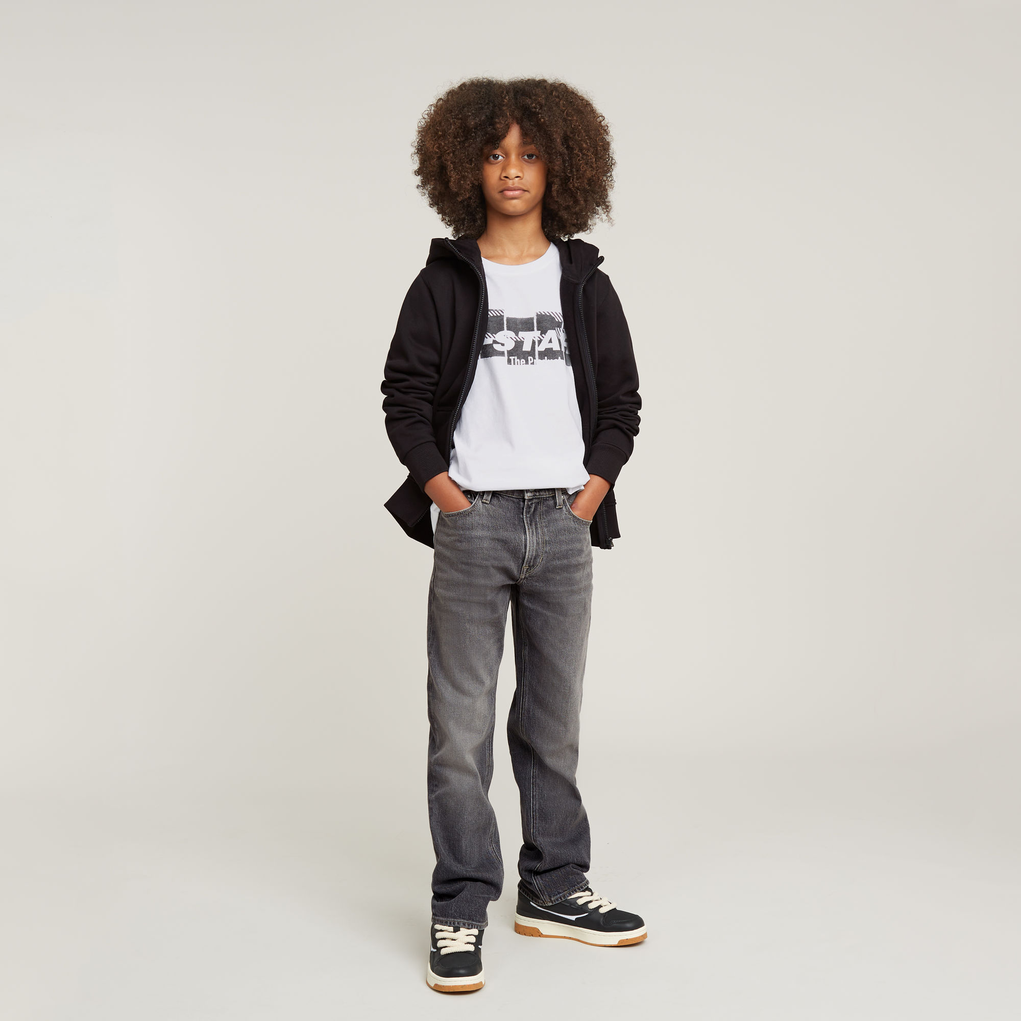 G-Star RAW Jongens Premium Mosa Straight Jeans Grijs jongens