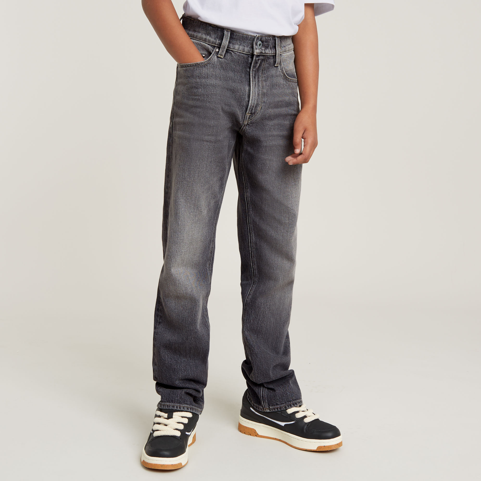 G-Star RAW Kids Premium Mosa Straight Jeans Grijs jongens