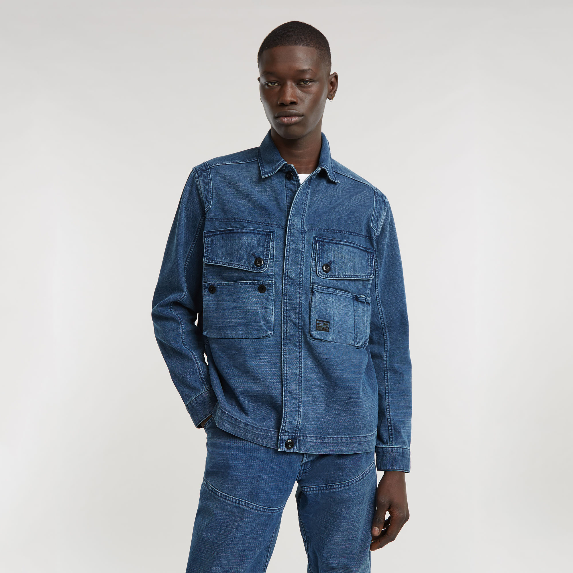 

Utility Overshirt - Medium blue - Men