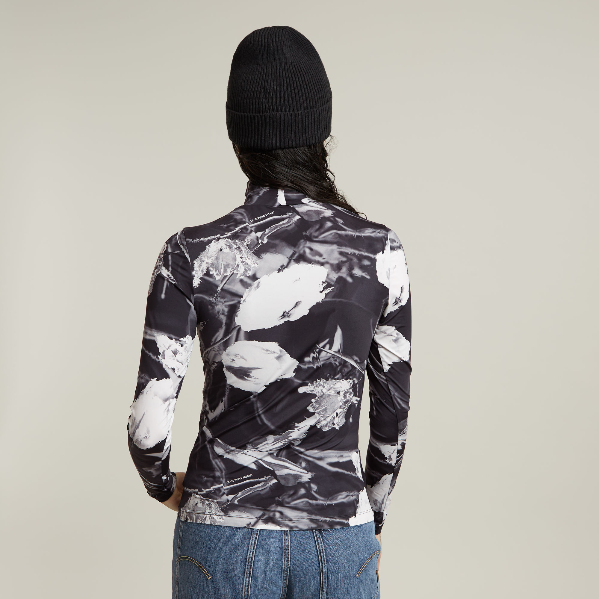 G-Star RAW Printed Mock Slim Top Meerkleurig Dames