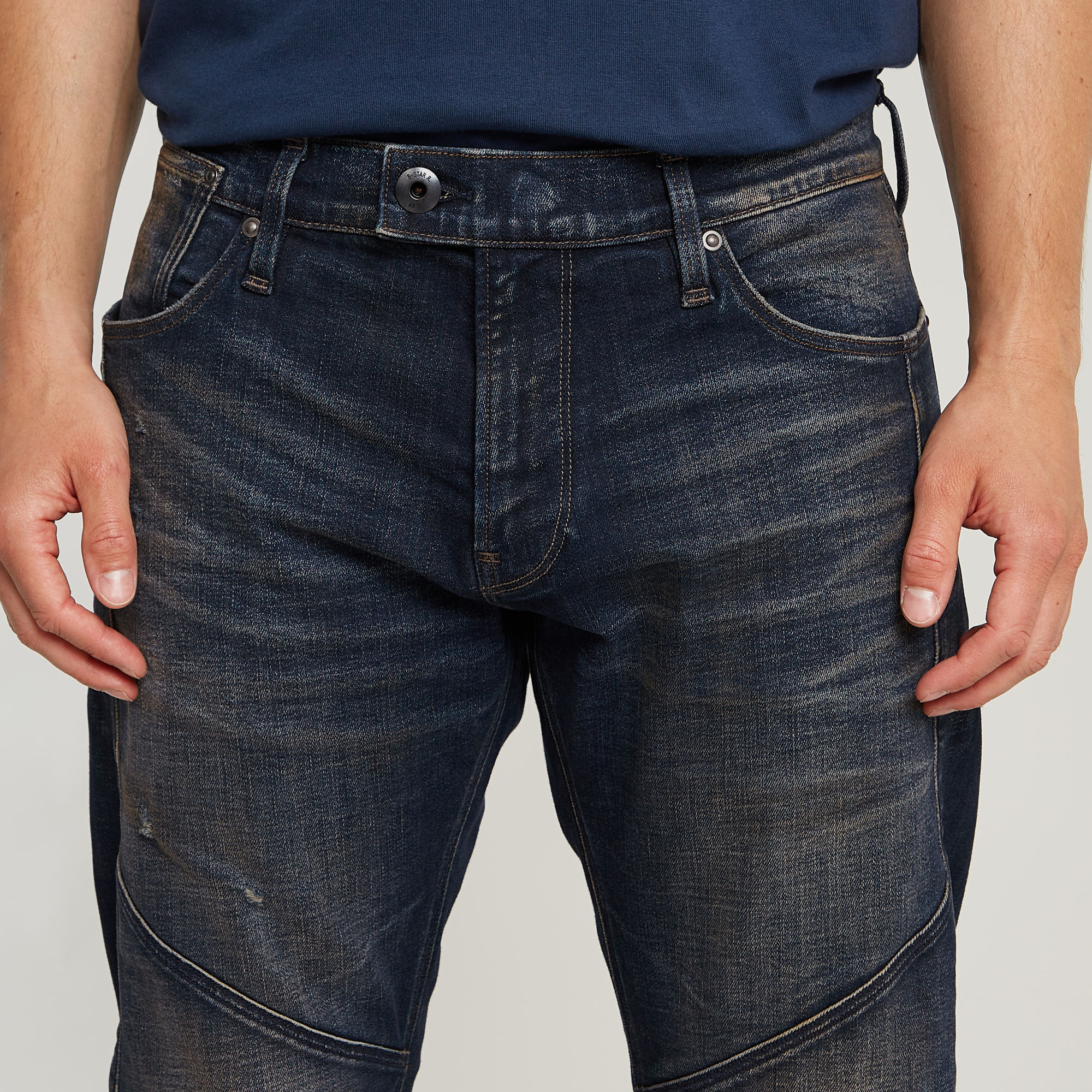 G-Star RAW Moto Cross 3D Slim Jeans Donkerblauw Heren