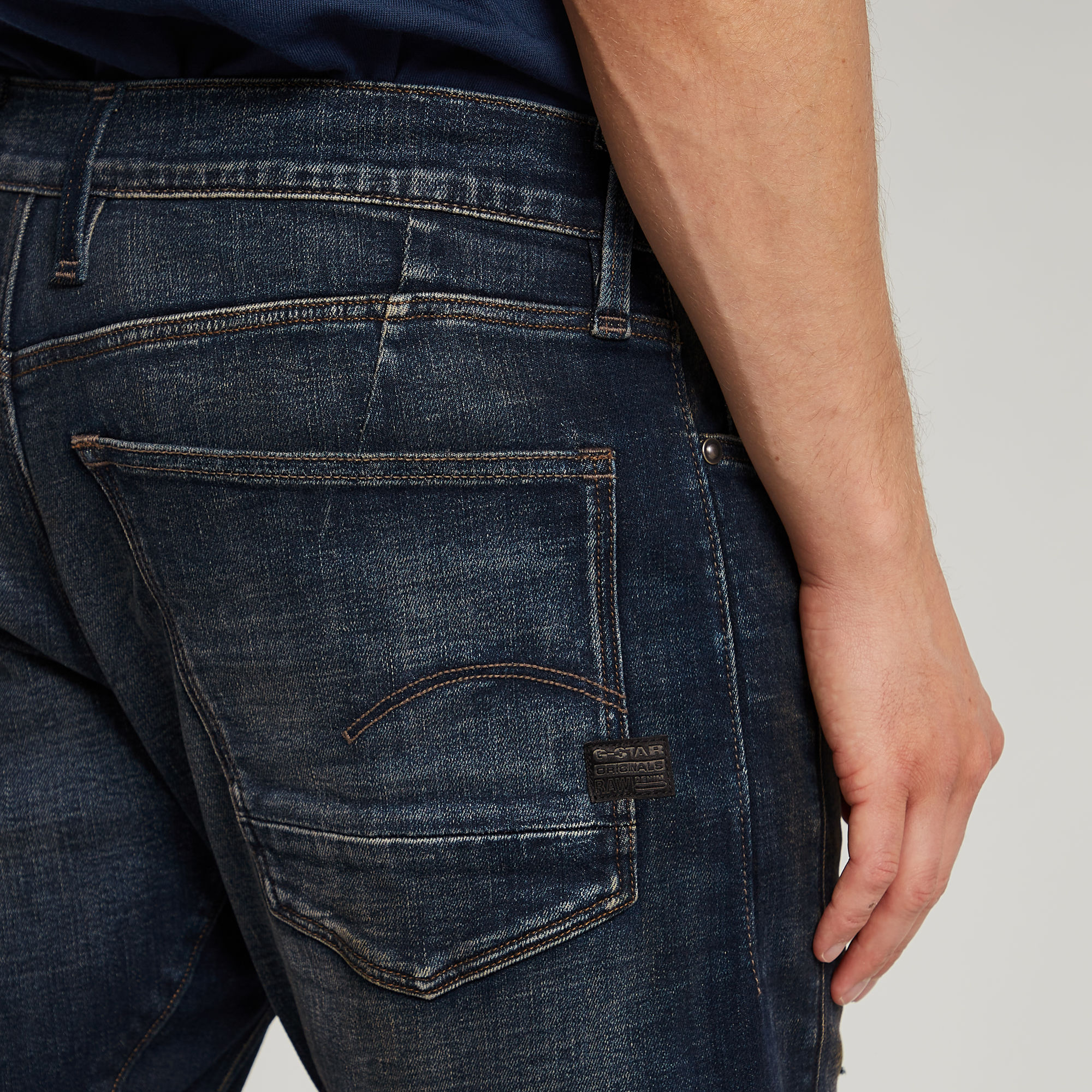 G-Star RAW Moto Cross 3D Slim Jeans Donkerblauw Heren