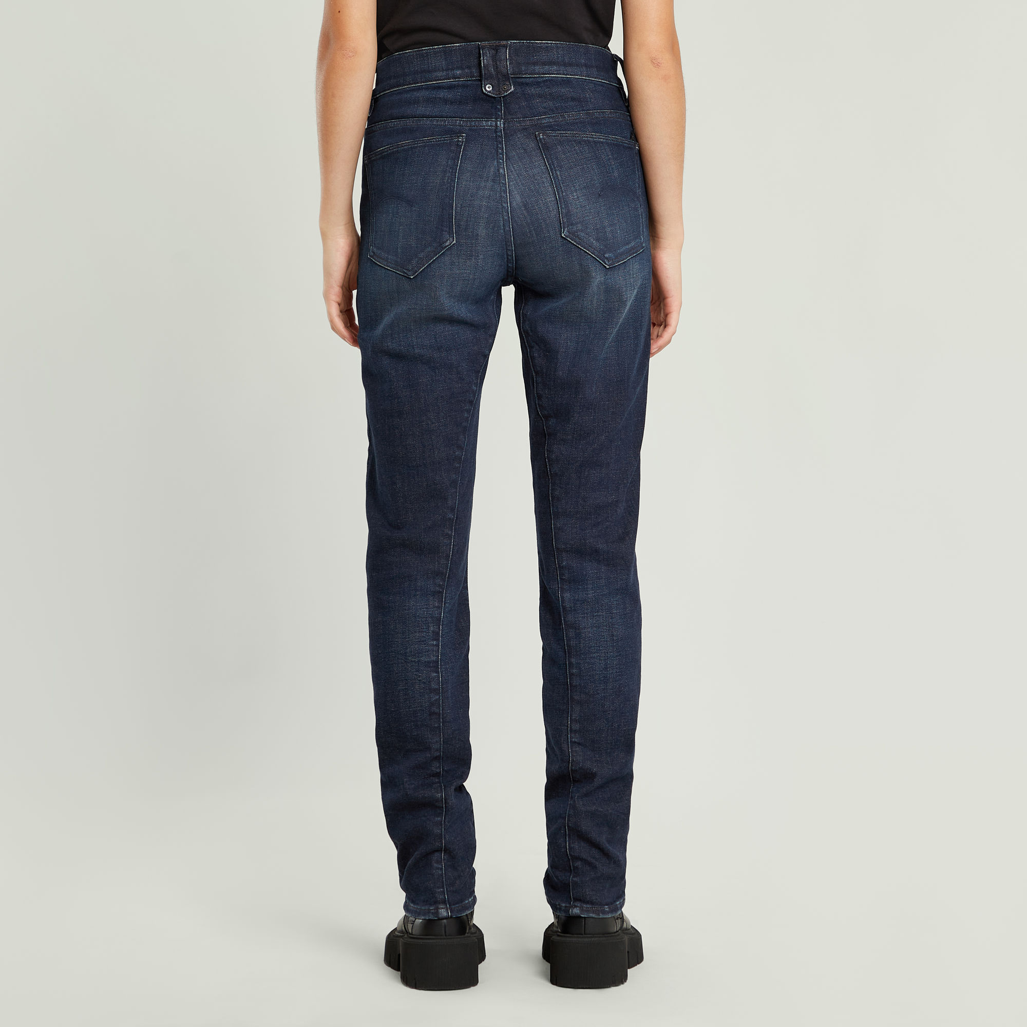 G-Star RAW Ace 2.0 Biker Slim Straight Jeans Donkerblauw Dames