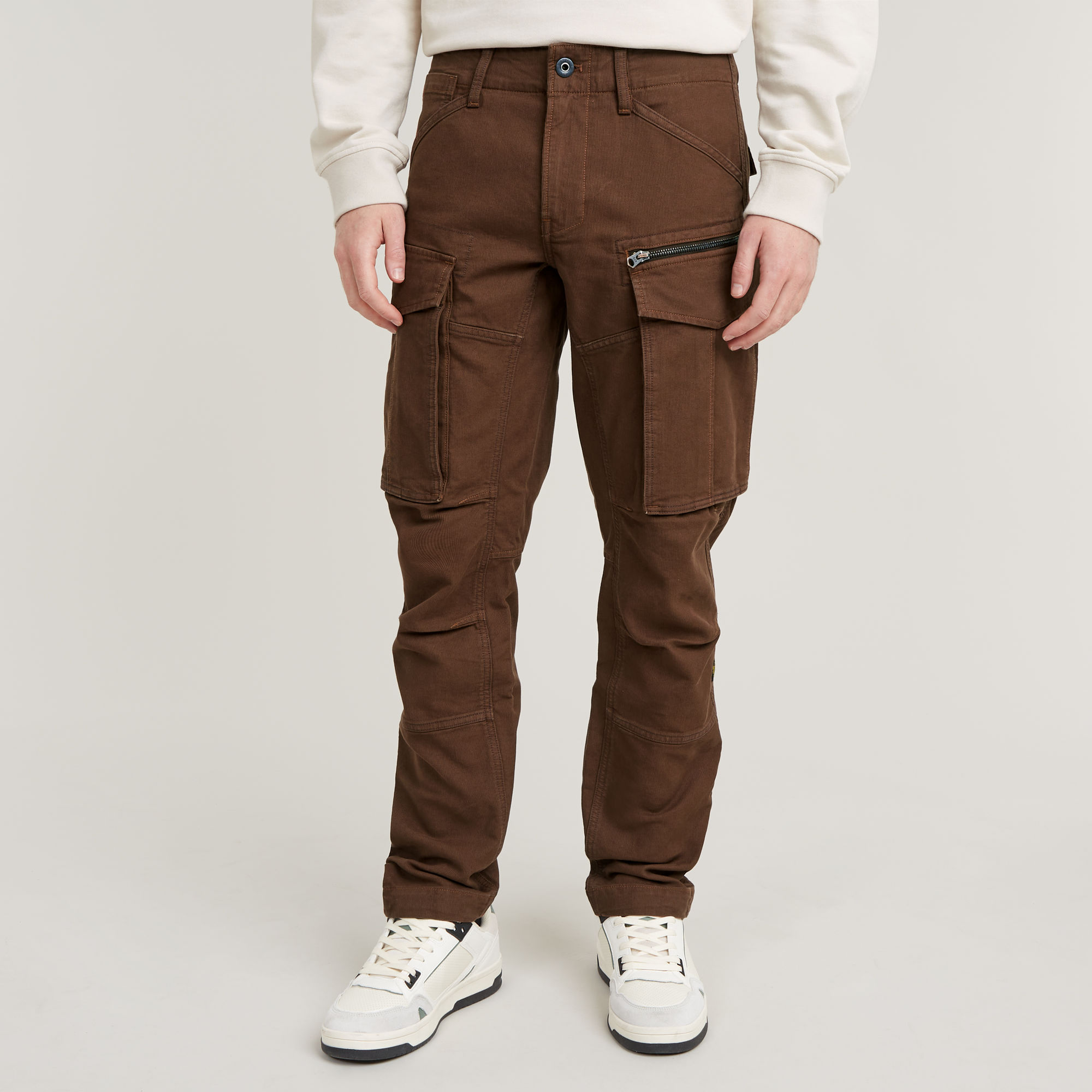 Rovic Pants Zip 3D Regular Tapered - Rot - Herren