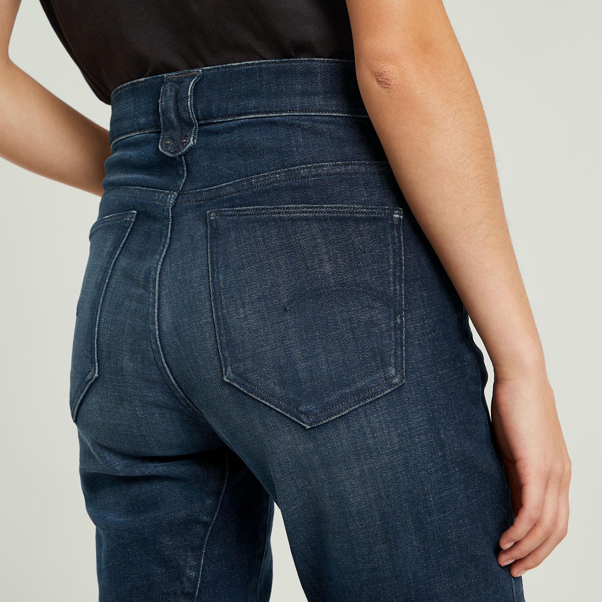 G-Star RAW Ace 2.0 Biker Slim Straight Jeans Donkerblauw Dames