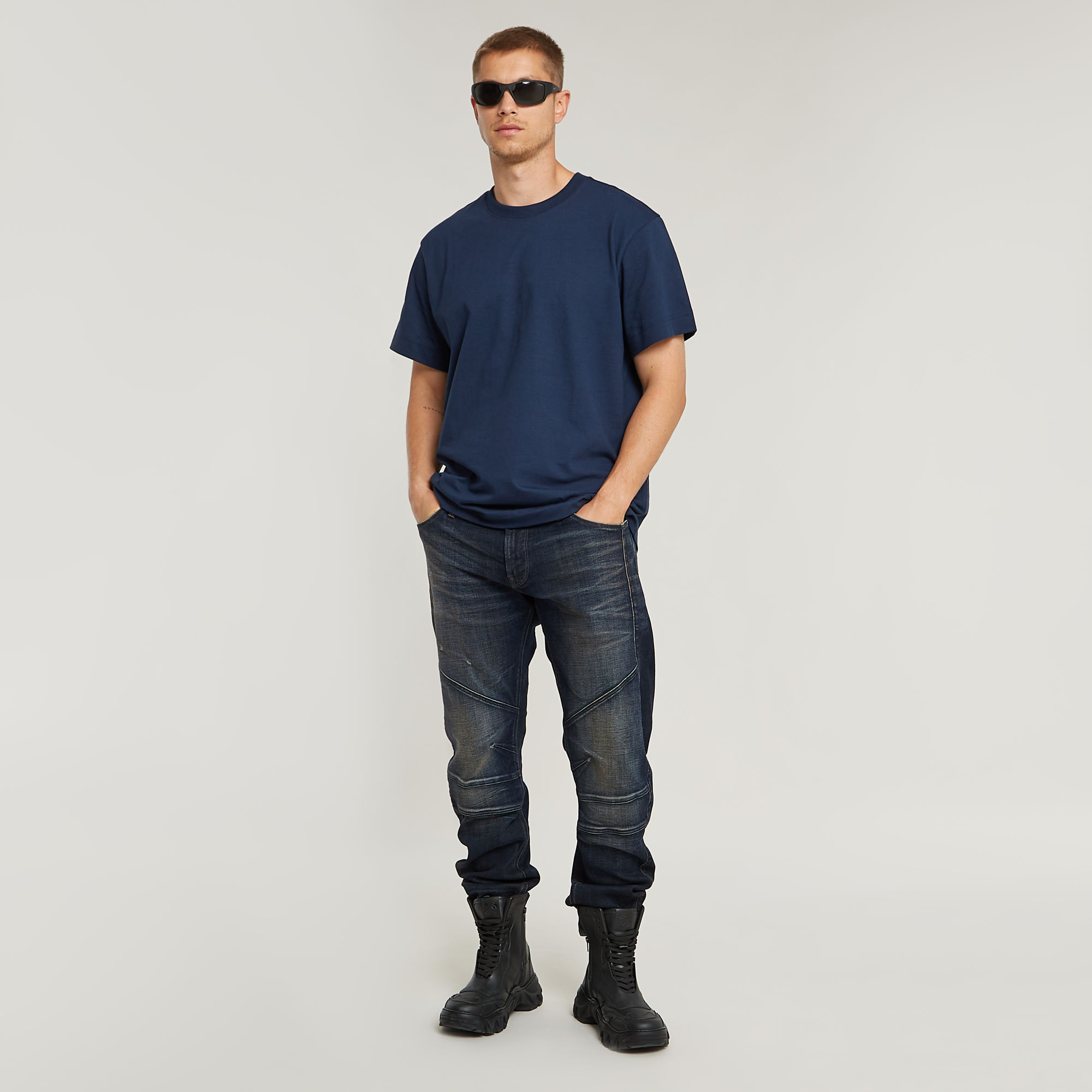 G-Star RAW Moto Cross 3D Slim Jeans Donkerblauw Heren