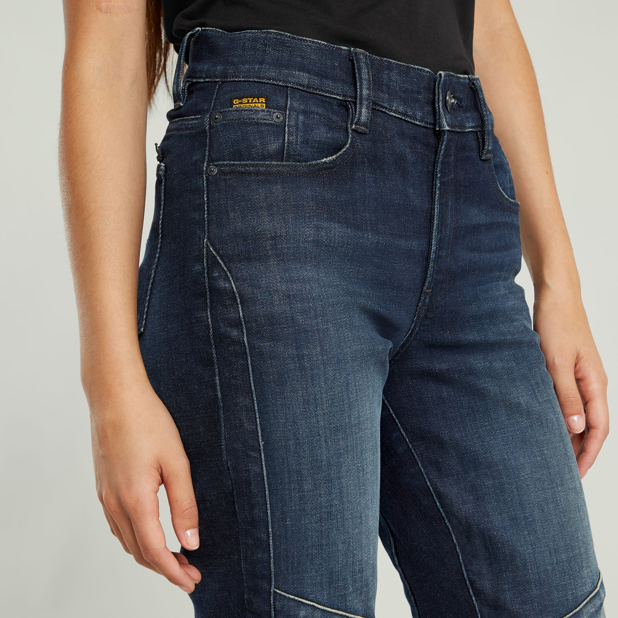 G-Star RAW Ace 2.0 Biker Slim Straight Jeans Donkerblauw Dames