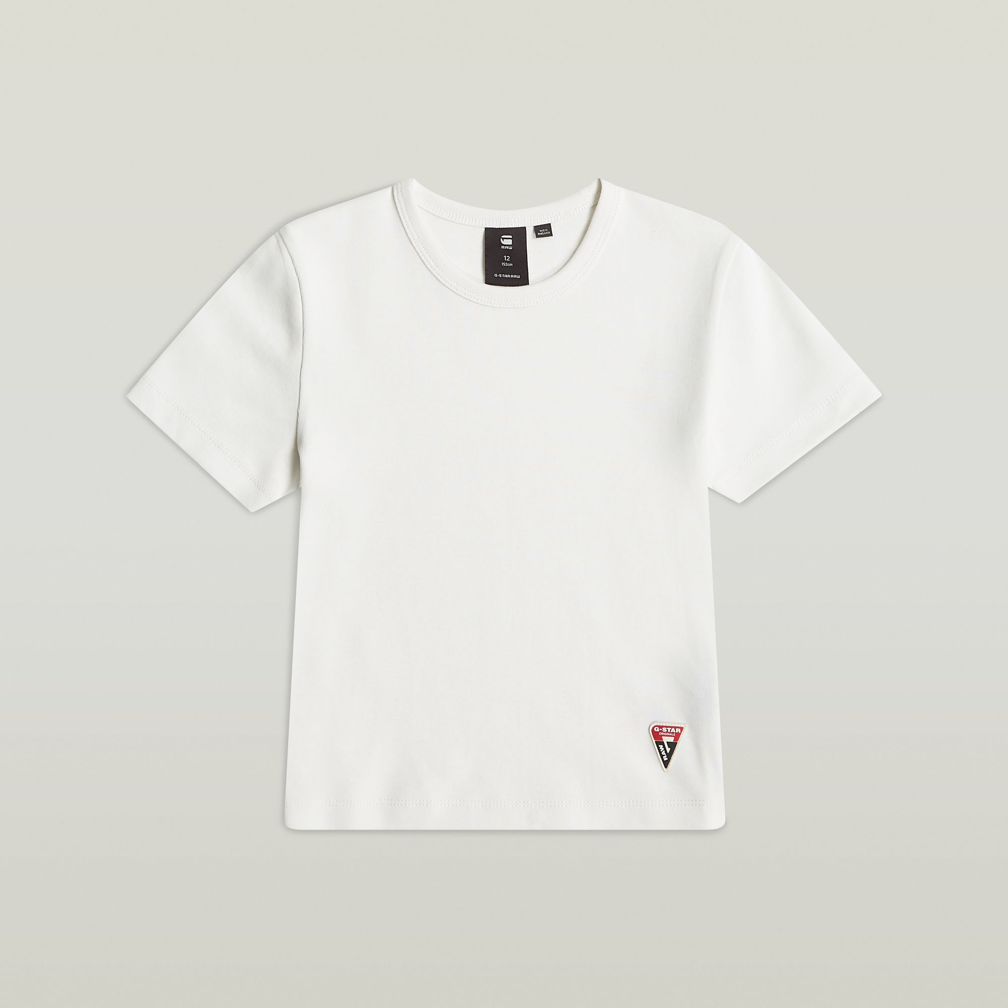 G-Star RAW Kids T-Shirt Slim Cropped Wit meisjes