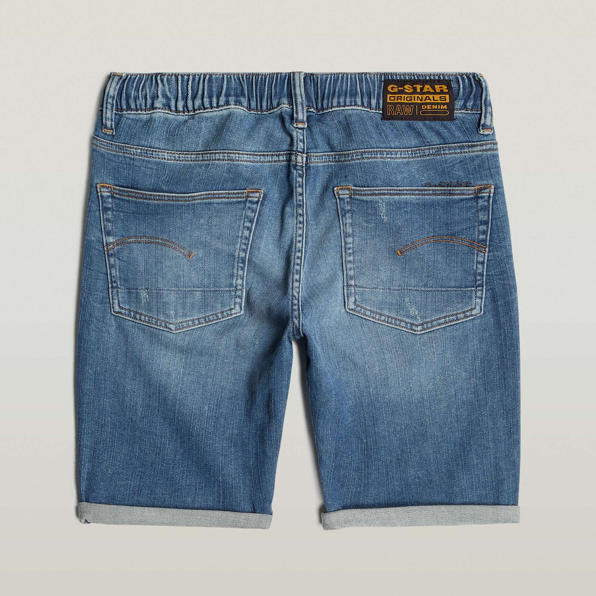 G-Star RAW Kids 3301 Slim Pull Up Short Lichtblauw jongens