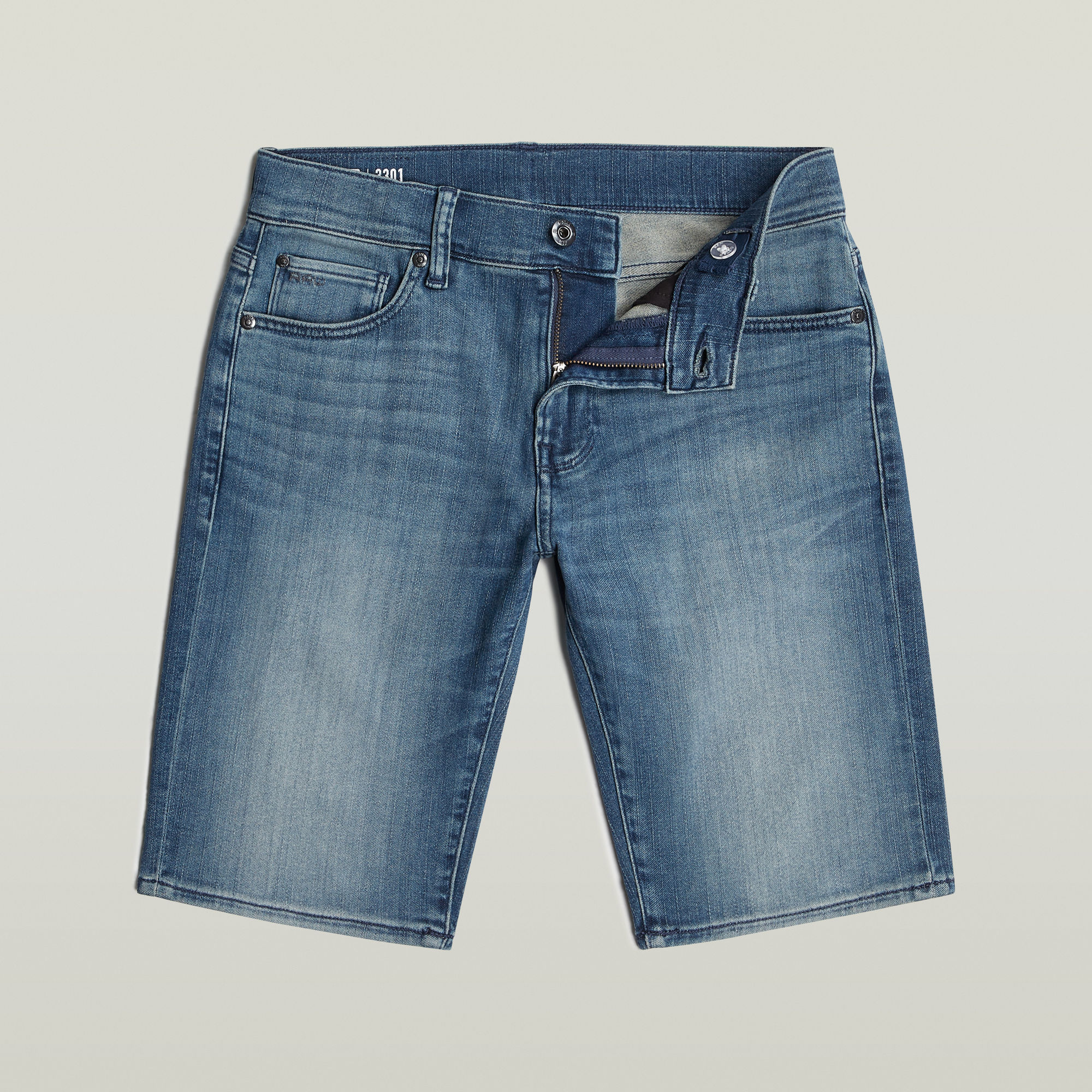 G-Star RAW Kids 3301 Slim Short Midden blauw jongens