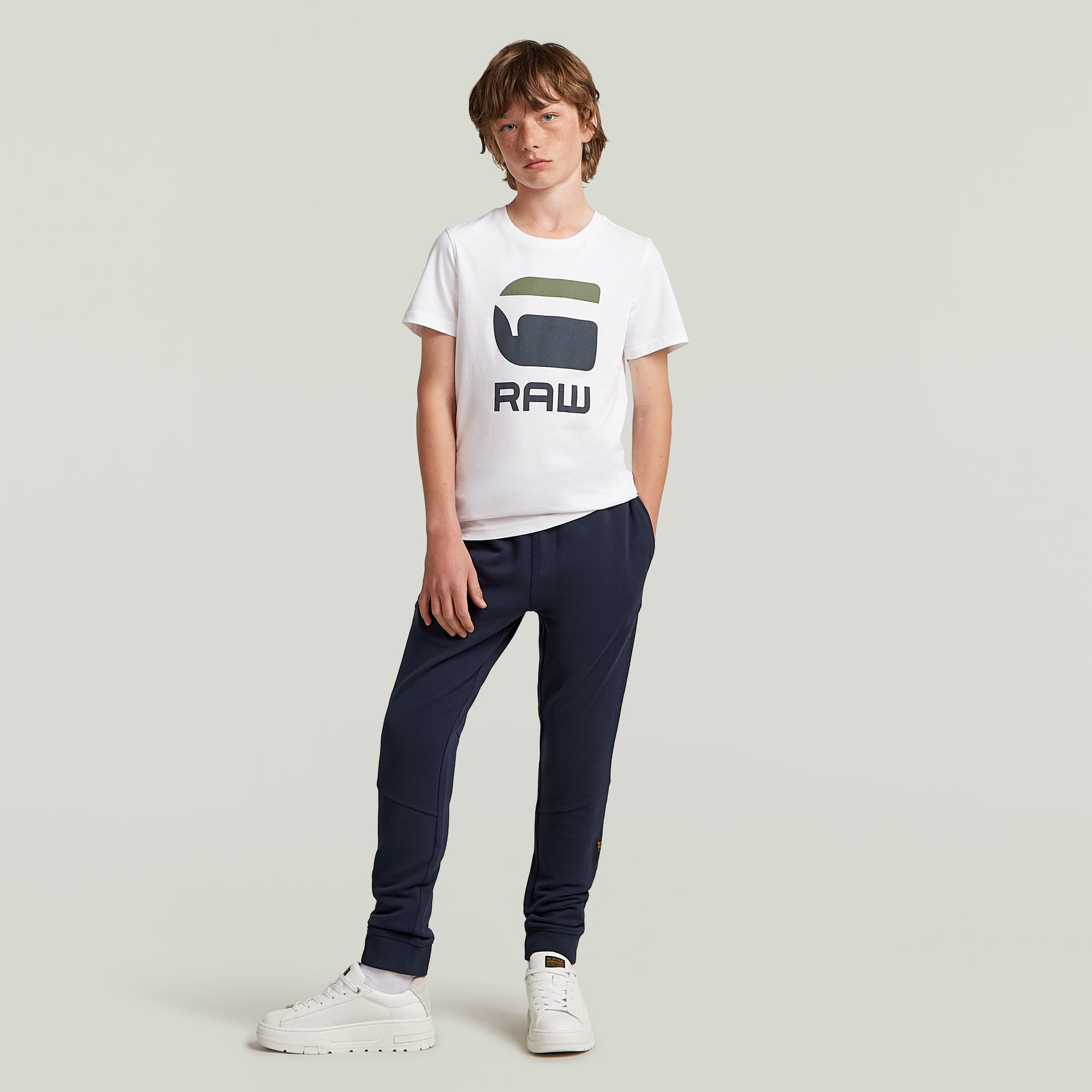 G-Star RAW Jongens T-Shirt Regular Wit jongens