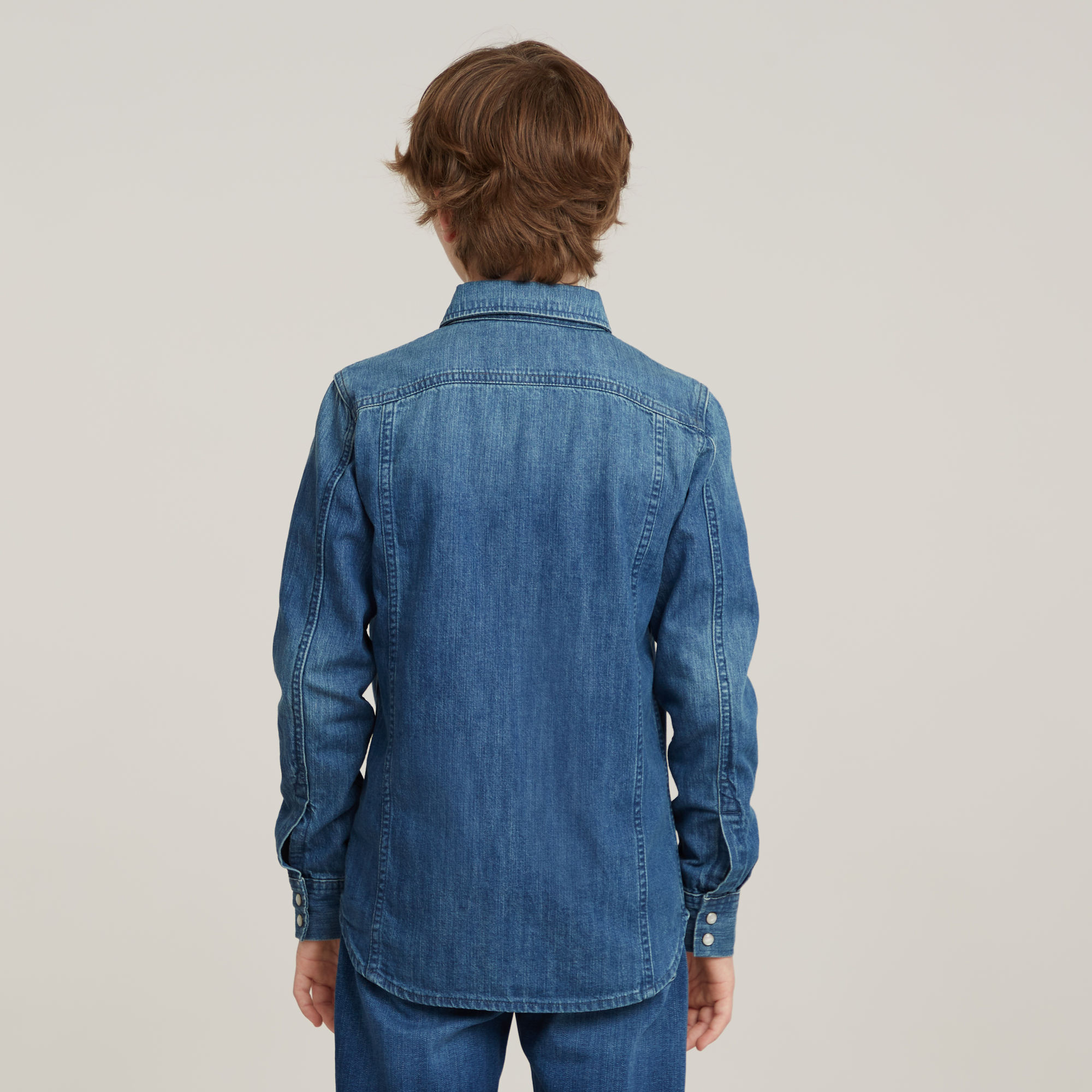 G-Star RAW Kids Unisex 3301 Boys Shirt Midden blauw jongens