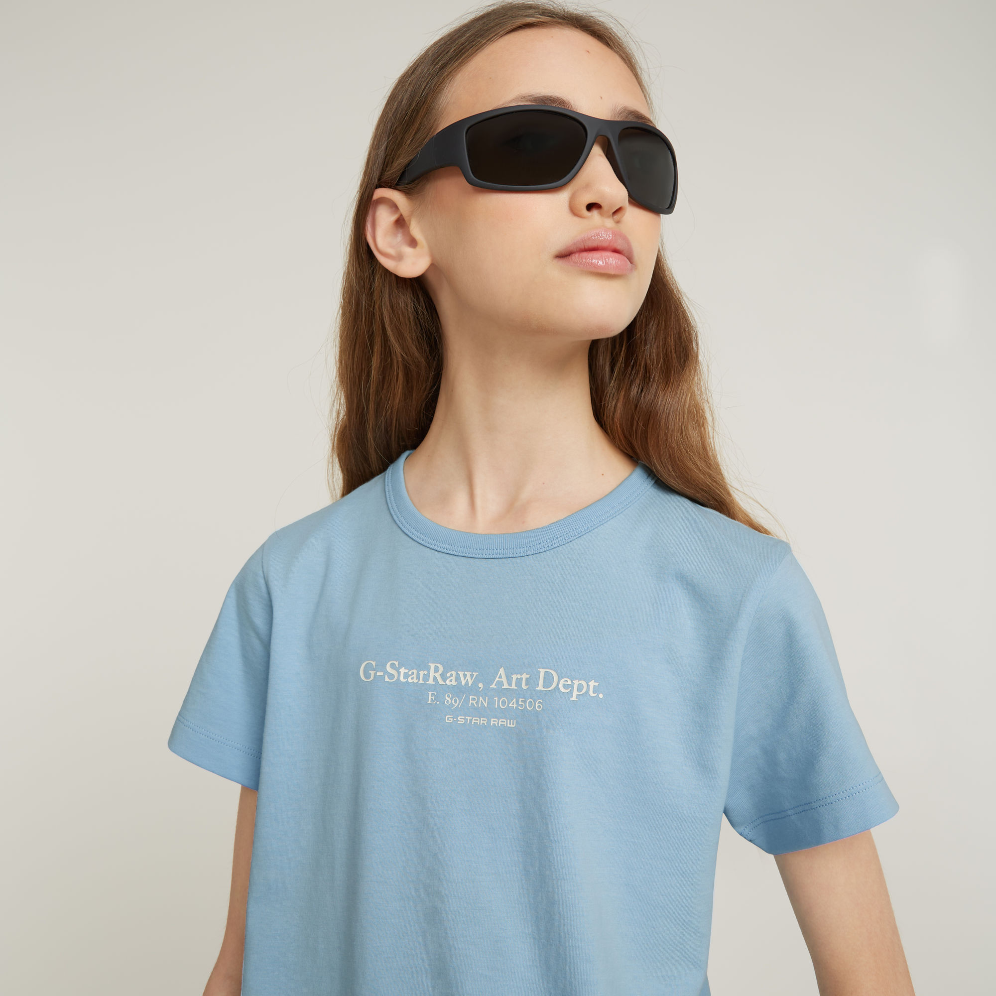 G-Star RAW Meisjes Top Regular Lichtblauw meisjes